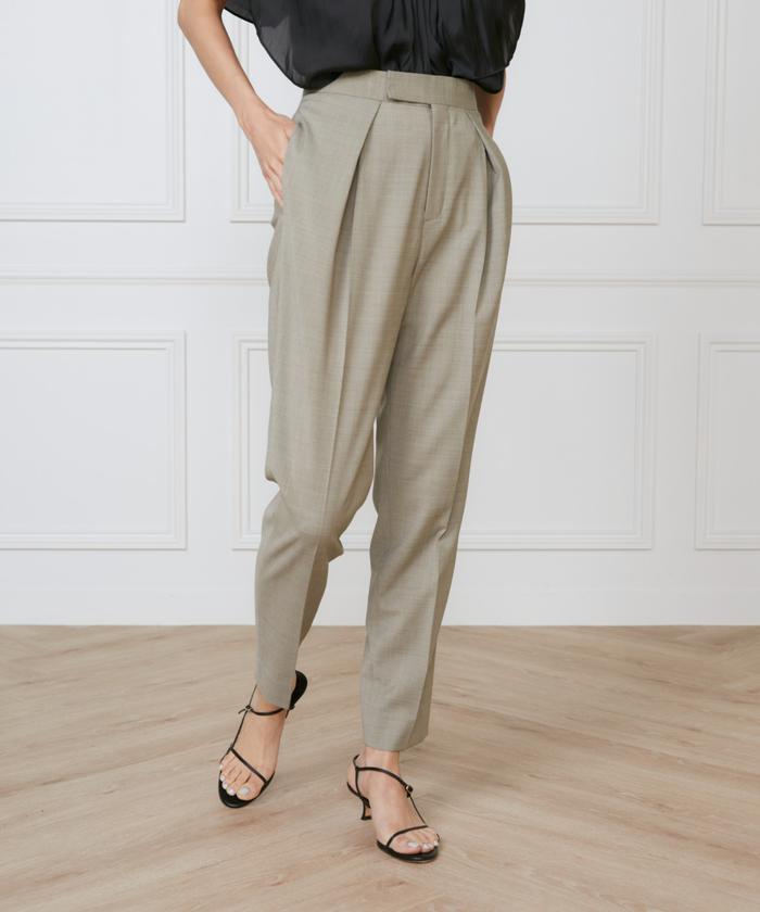 イネド INED フロントタックパンツ《la veille by SUPERIOR CLOSET》 （ベージュ2） ベージュ2