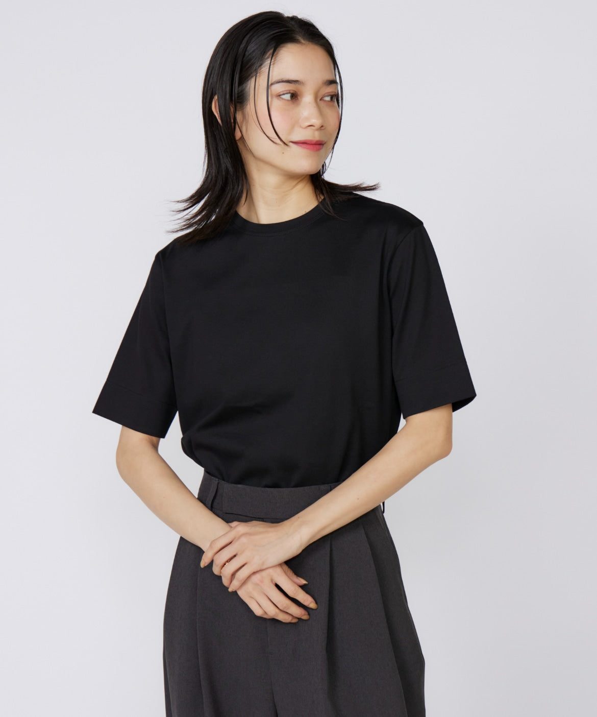 イネド INED サイドスリットデザインTシャツ （ホワイト） ホワイト