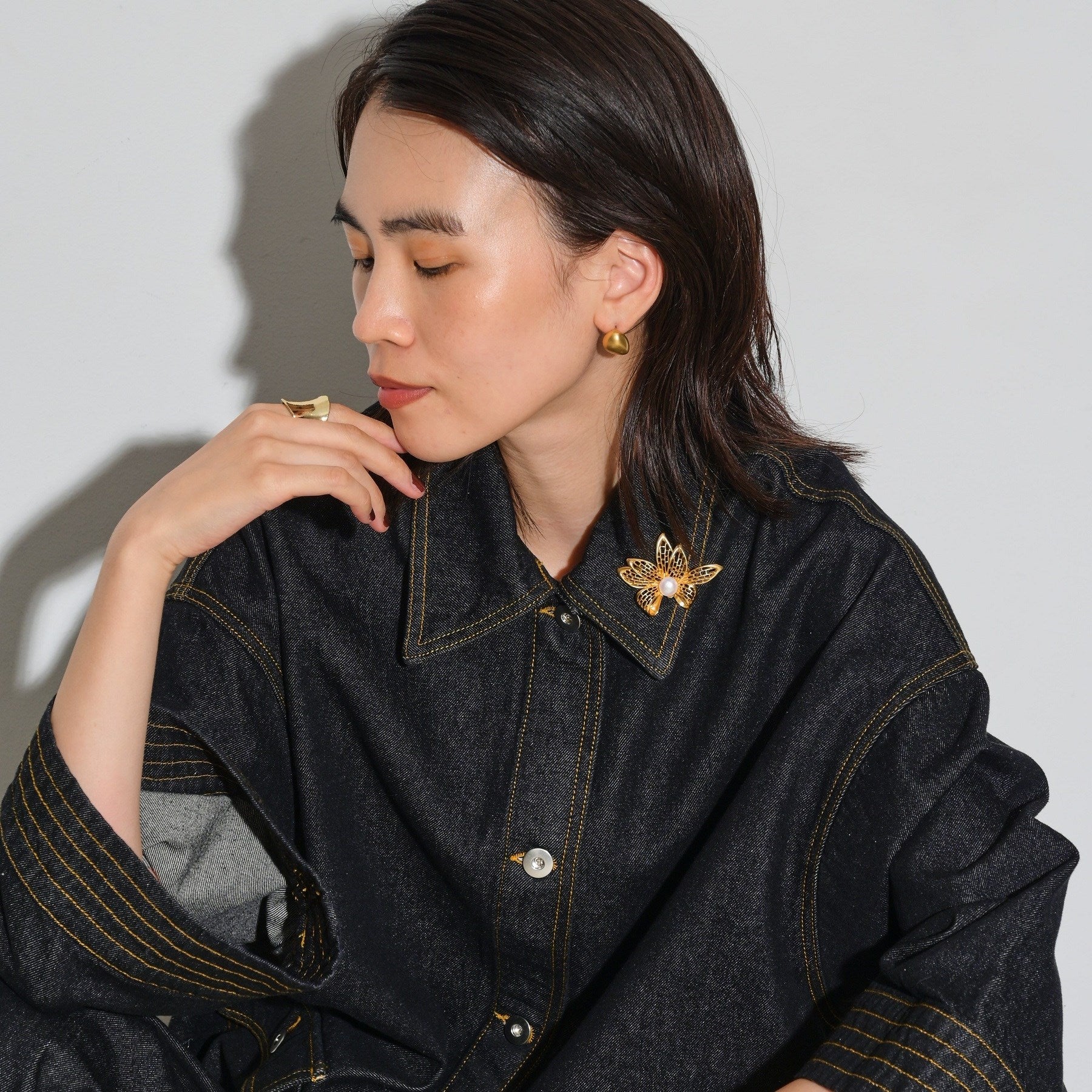 ギャレスト GALLEST ゴールドカラーブローチ （ゴールド(007)） ゴールド(007)