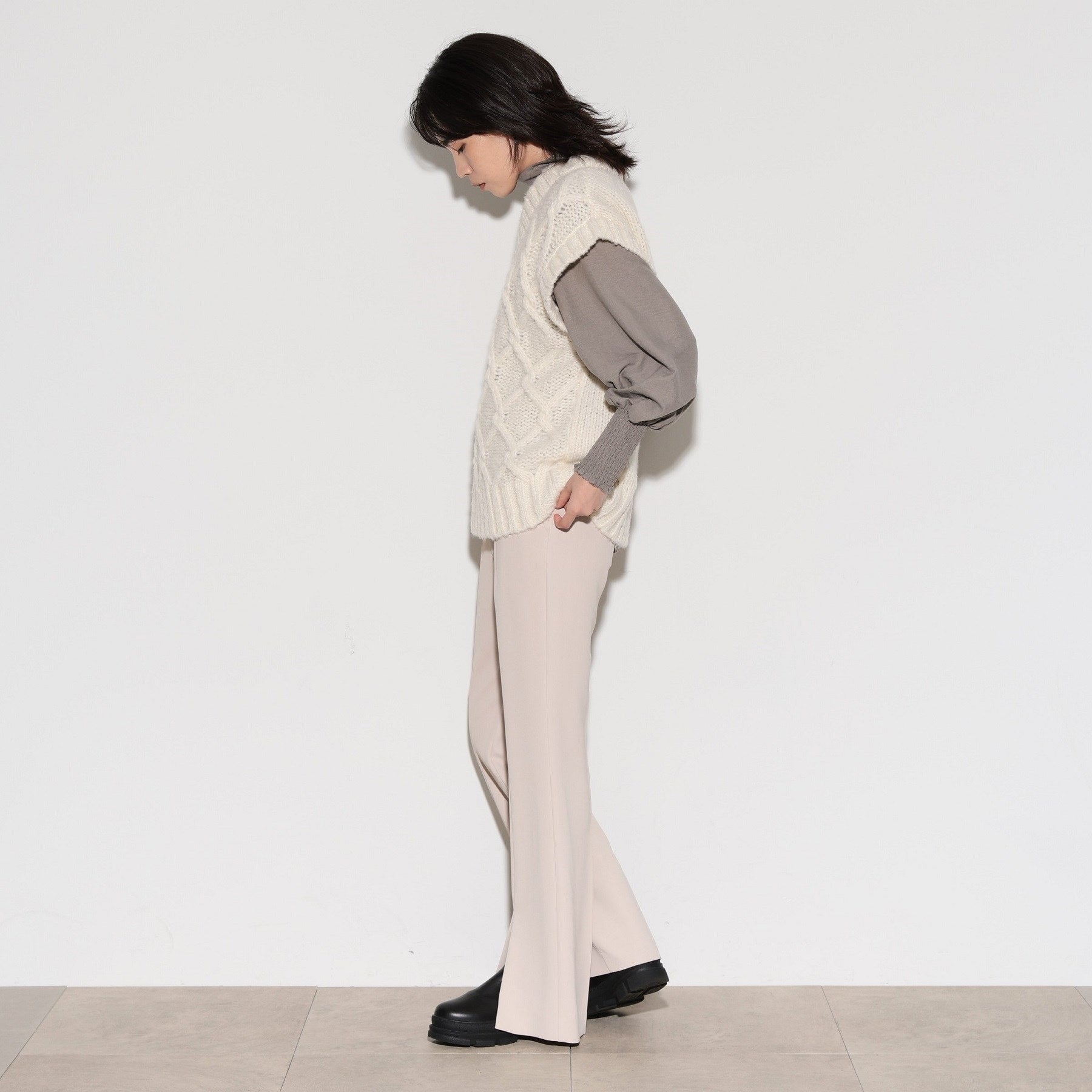 GALLEST Cable Knit Vest