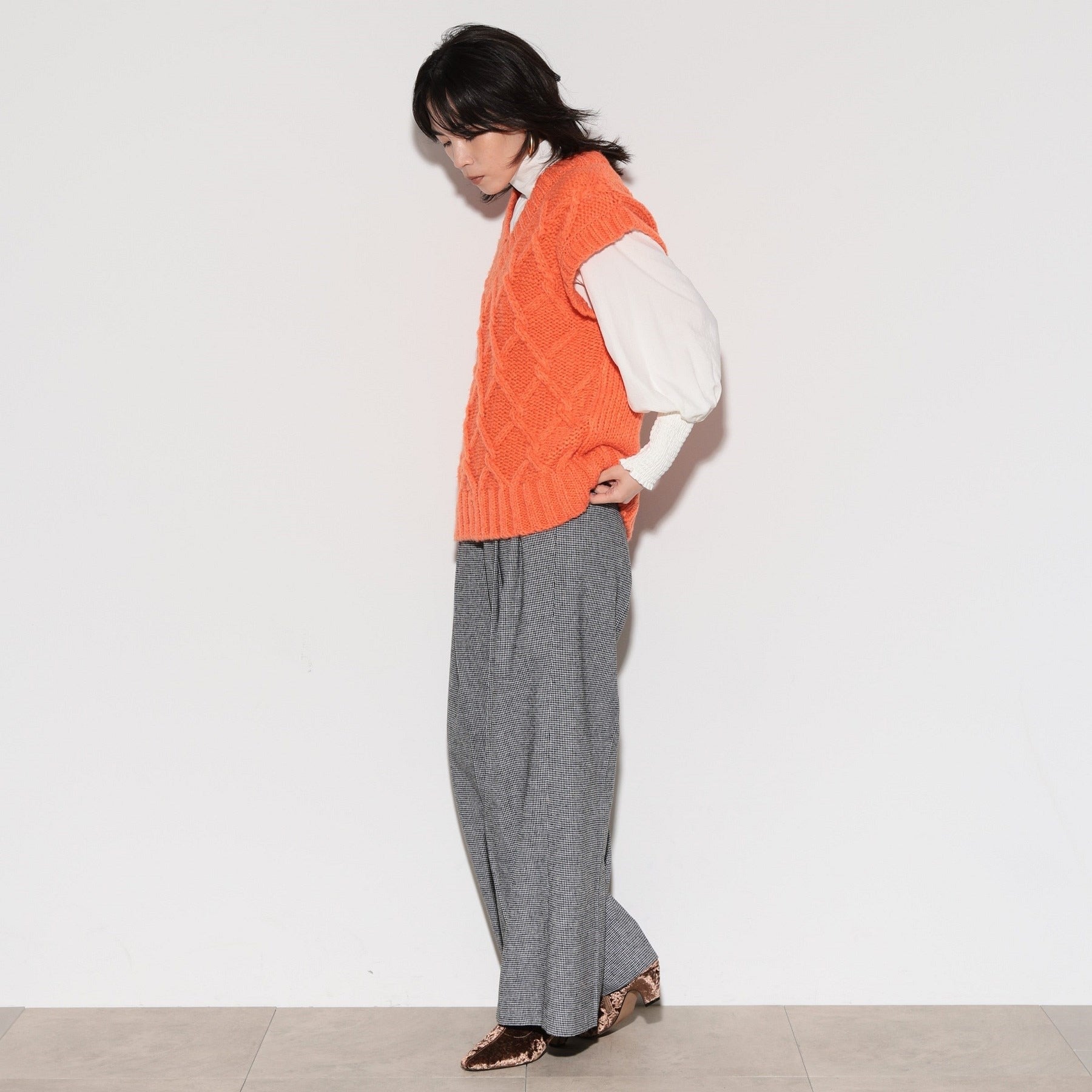 GALLEST Cable Knit Vest
