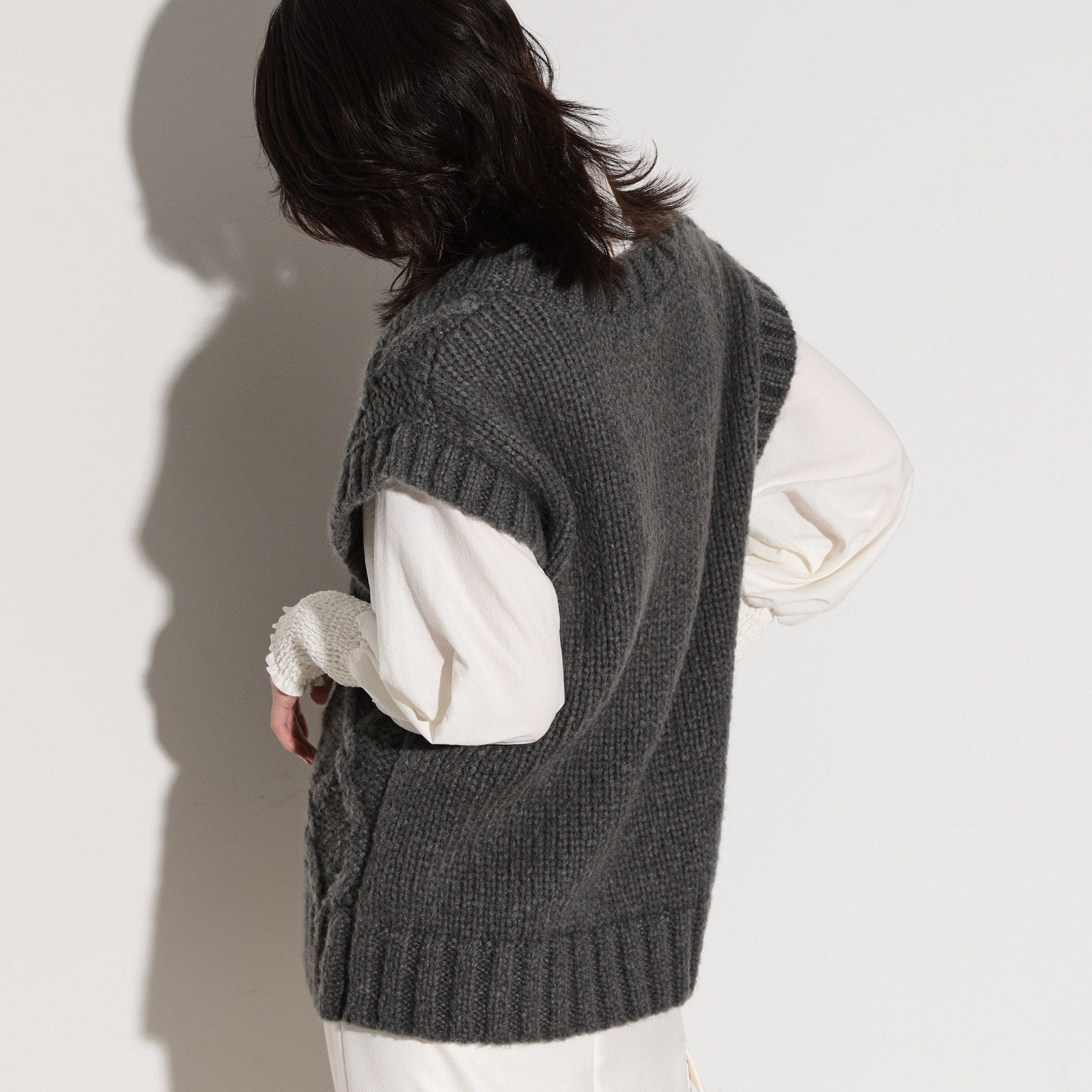 GALLEST Cable Knit Vest