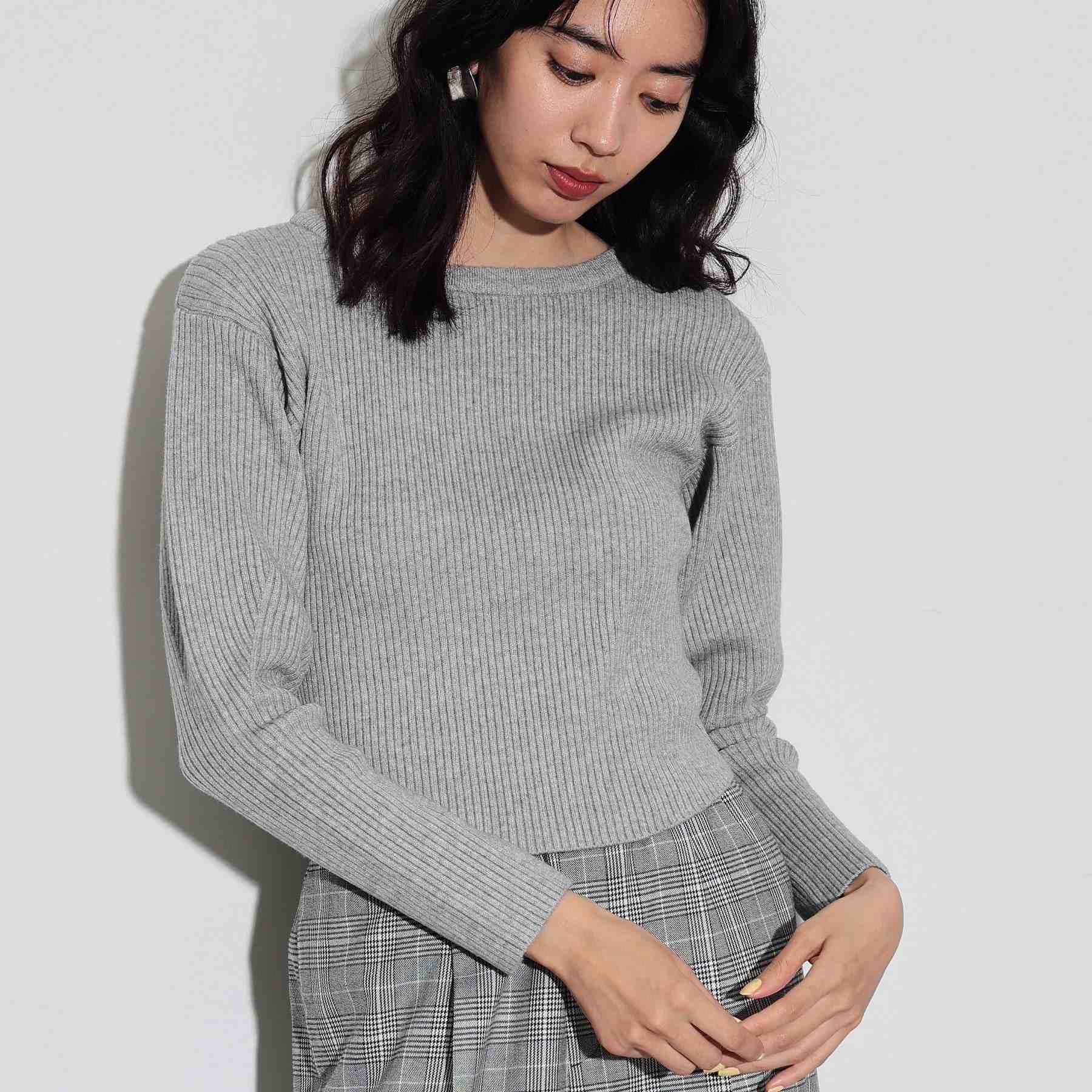 ギャレスト GALLEST クルーネックコンパクトニット