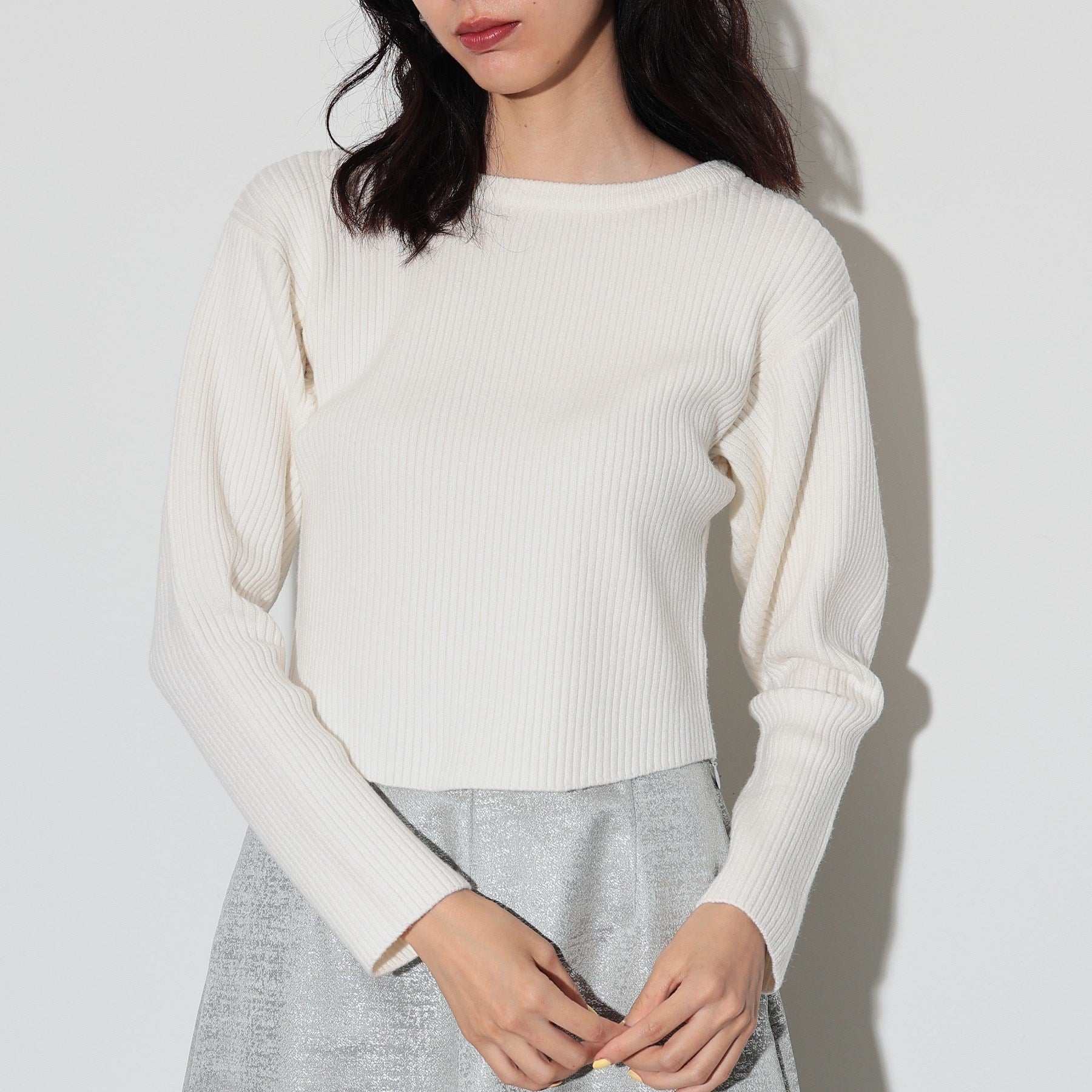 ギャレスト GALLEST クルーネックコンパクトニット