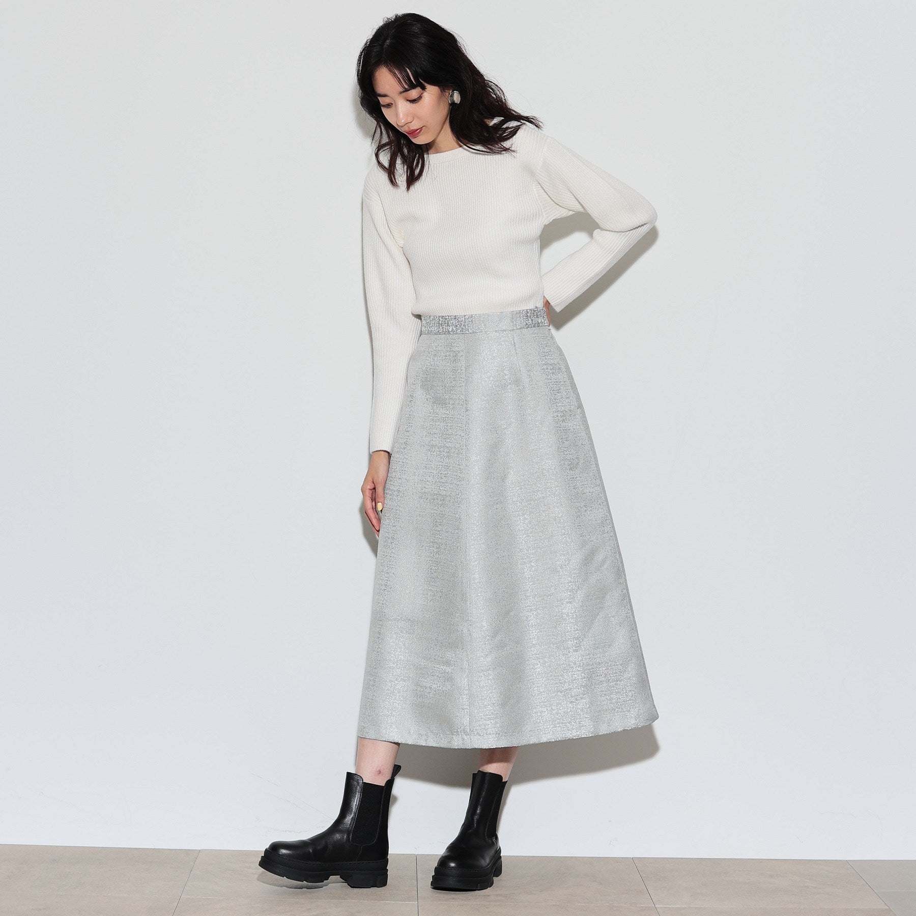 ギャレスト GALLEST クルーネックコンパクトニット