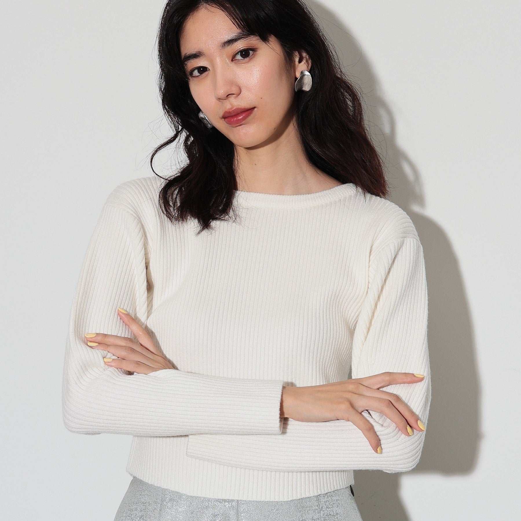 ギャレスト GALLEST クルーネックコンパクトニット