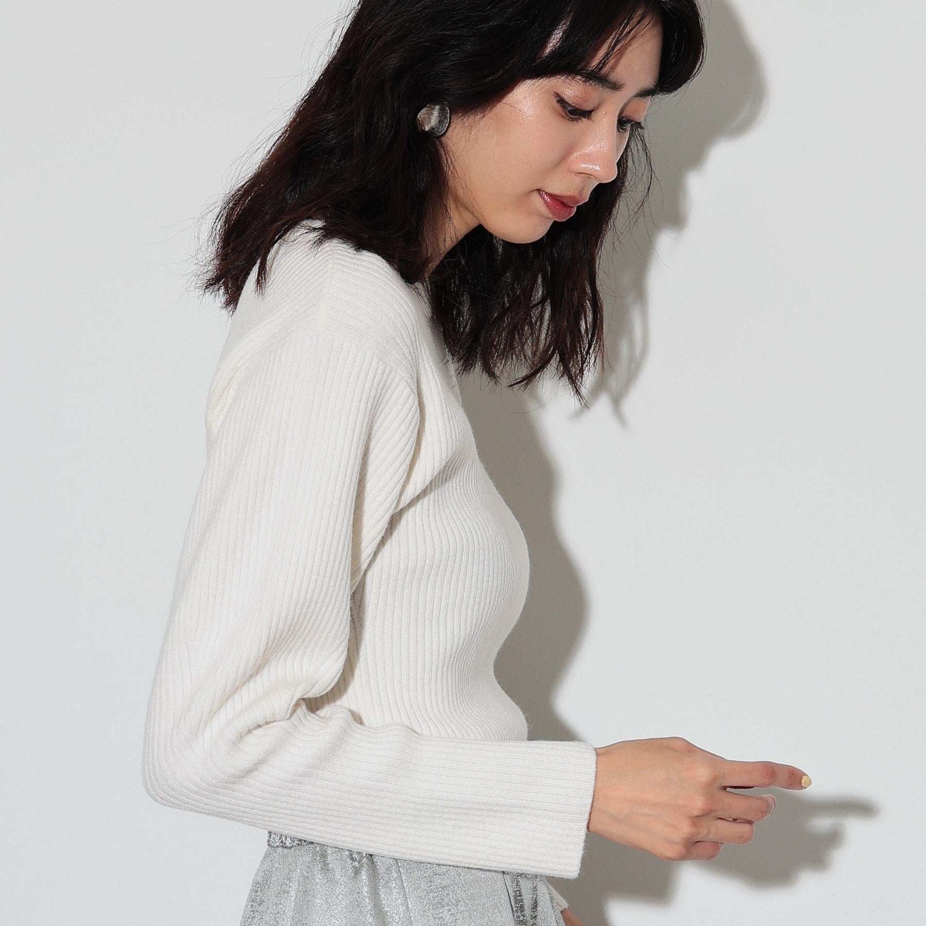 ギャレスト GALLEST クルーネックコンパクトニット