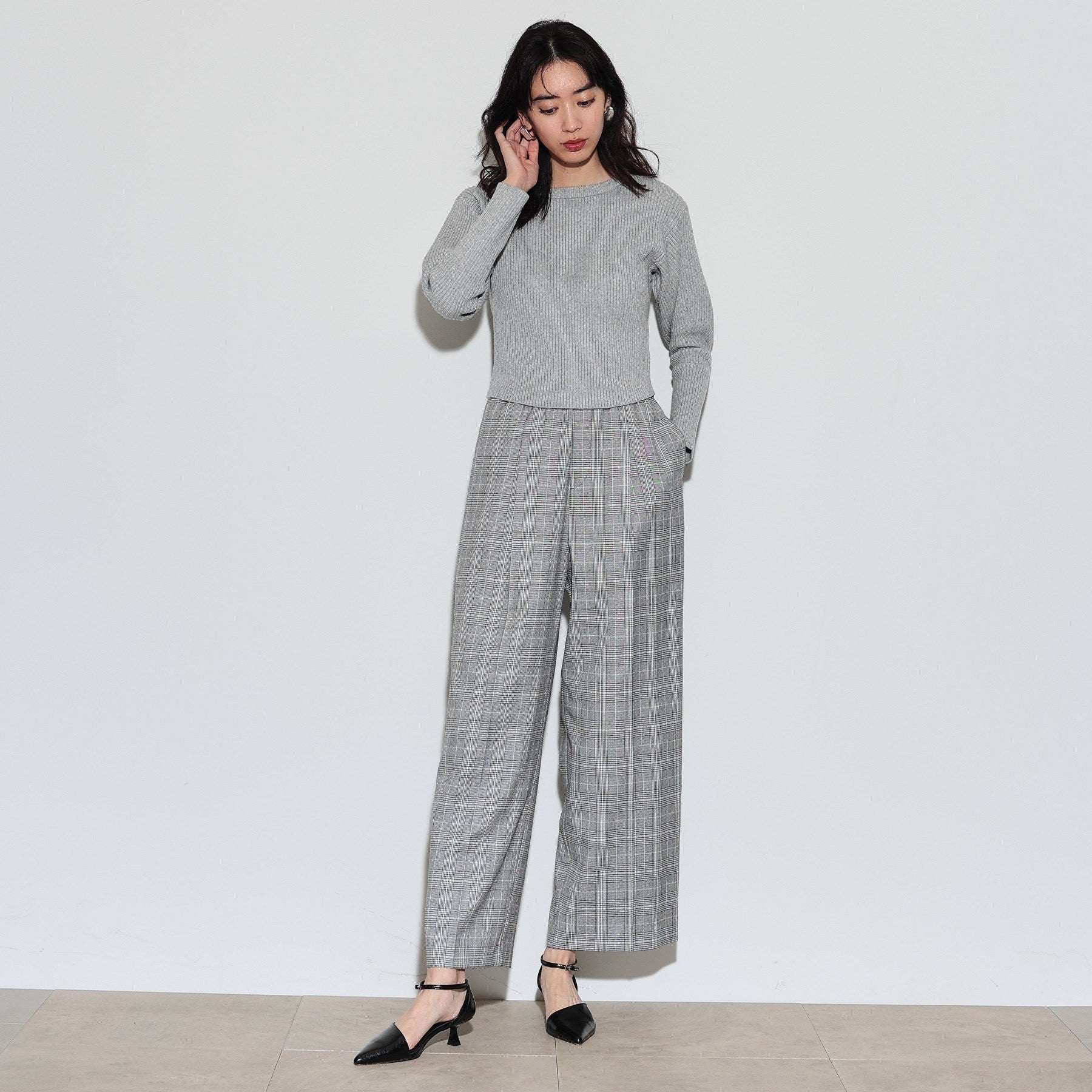 ギャレスト GALLEST クルーネックコンパクトニット