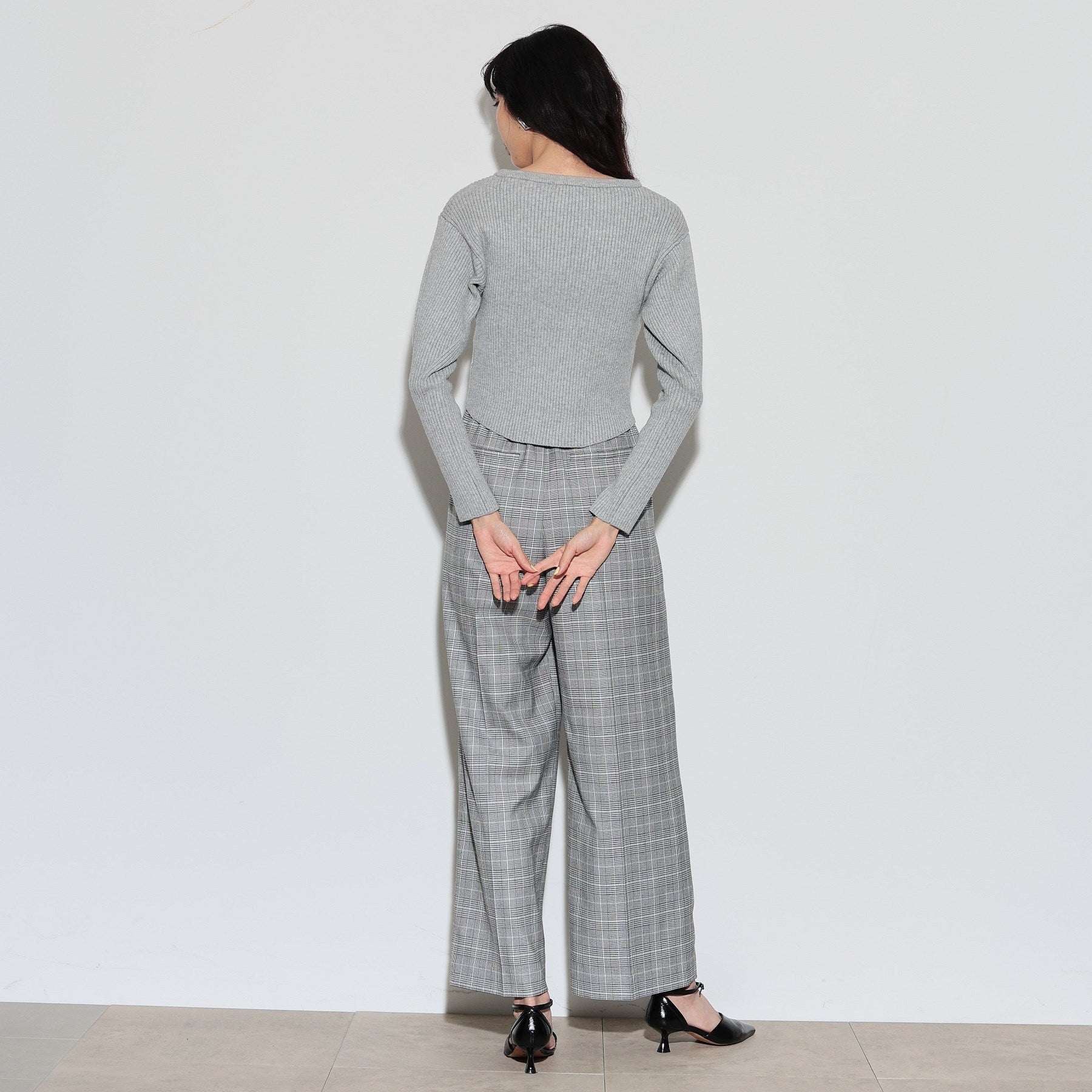 ギャレスト GALLEST クルーネックコンパクトニット