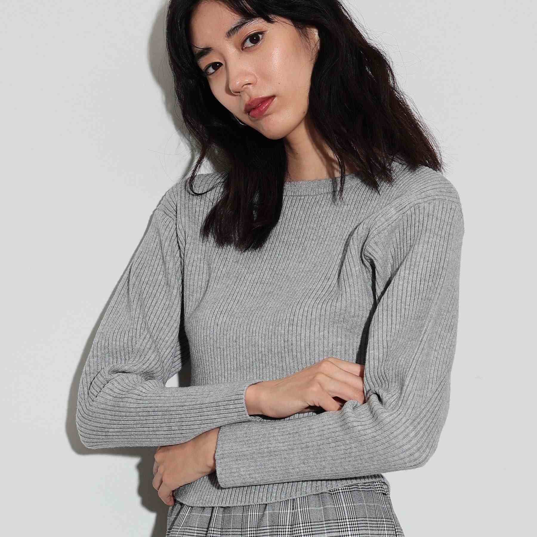 ギャレスト GALLEST クルーネックコンパクトニット