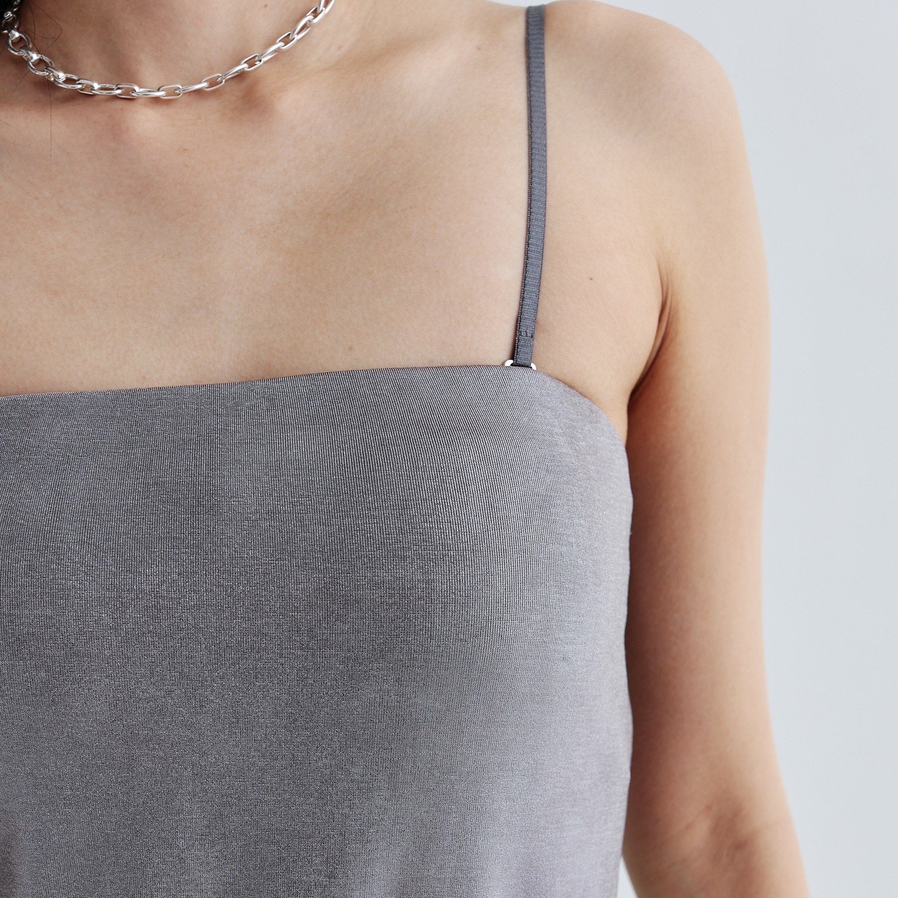 ギャレスト GALLEST シャイニーベアトップ（カップ付き） （ブラックシルバー(009)） ブラックシルバー(009)