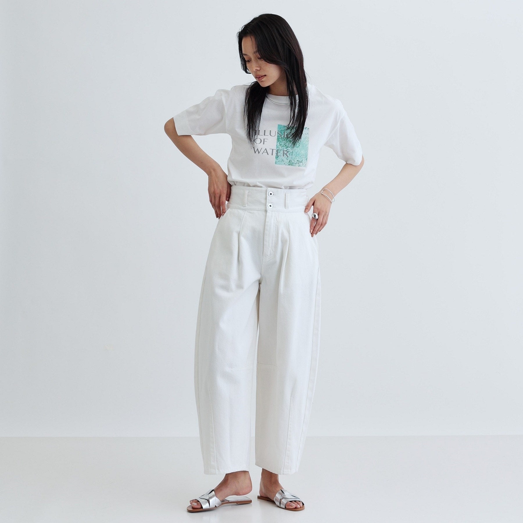 ギャレスト GALLEST ILLUSION of WATER プリントTシャツ （ホワイト(001)） ホワイト(001)