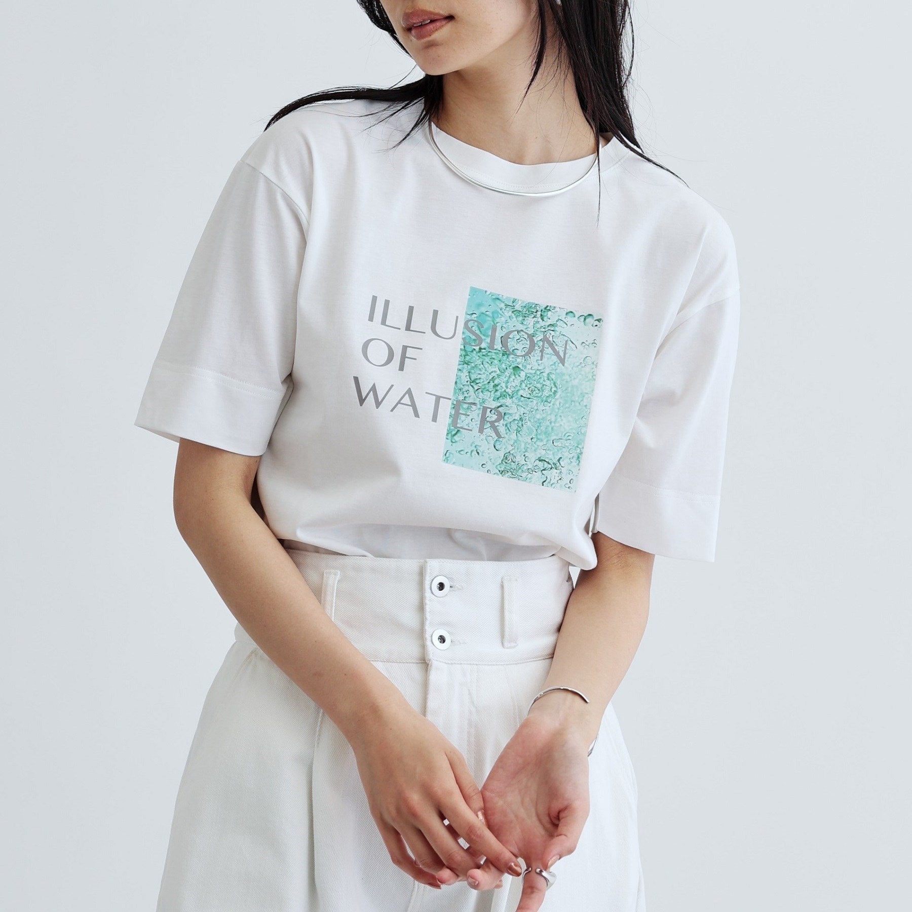 ギャレスト GALLEST ILLUSION of WATER プリントTシャツ （ホワイト(001)） ホワイト(001)