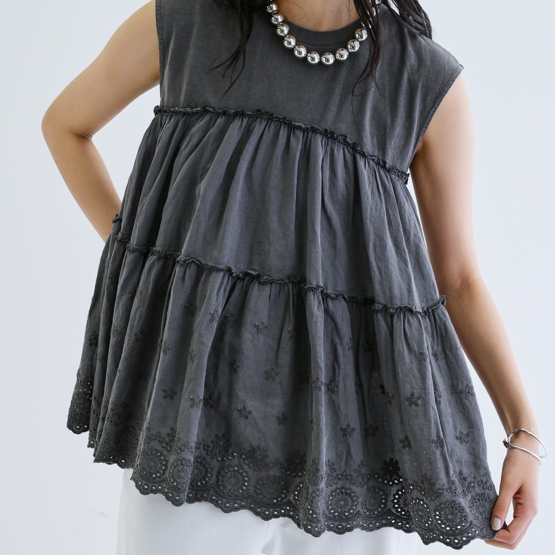 ギャレスト GALLEST ピグメントダイノースリーブカットソー （グレージュ(050)） グレージュ(050)