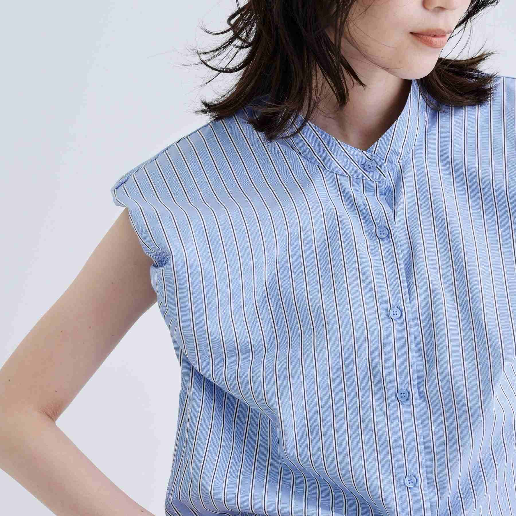 ギャレスト GALLEST 【一部店舗限定】ブロードパフショルブラウス （サックスブルー(390)） サックスブルー(390)