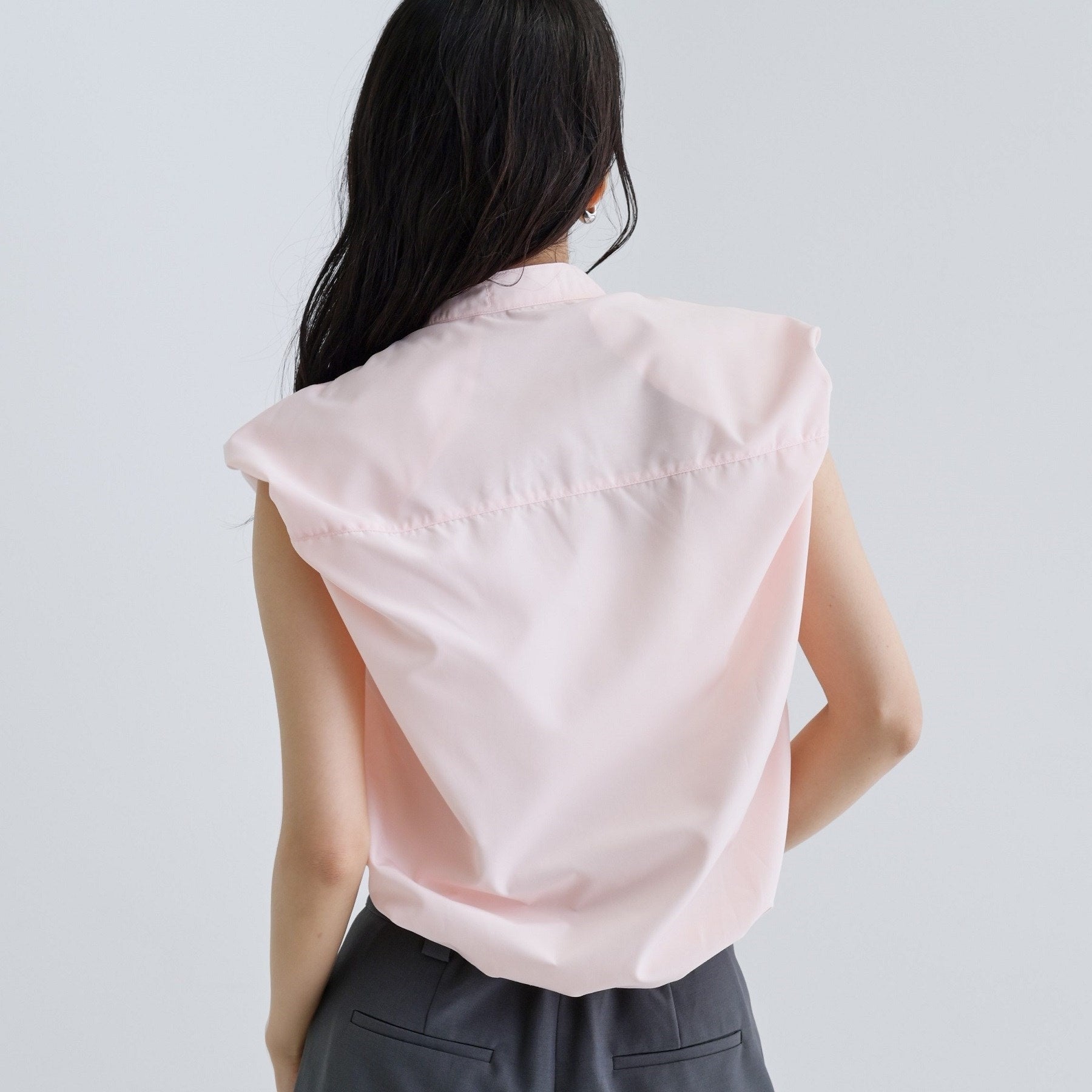 ギャレスト GALLEST 【一部店舗限定】ブロードパフショルブラウス （サックスブルー(390)） サックスブルー(390)