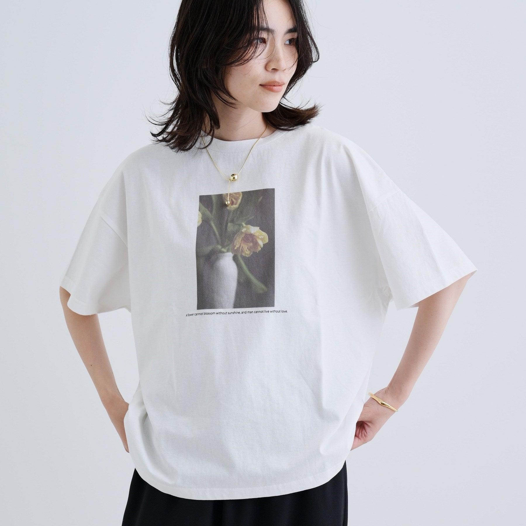 ギャレスト GALLEST 【一部店舗限定】フラワープリントT （ホワイト(301)） ホワイト(301)