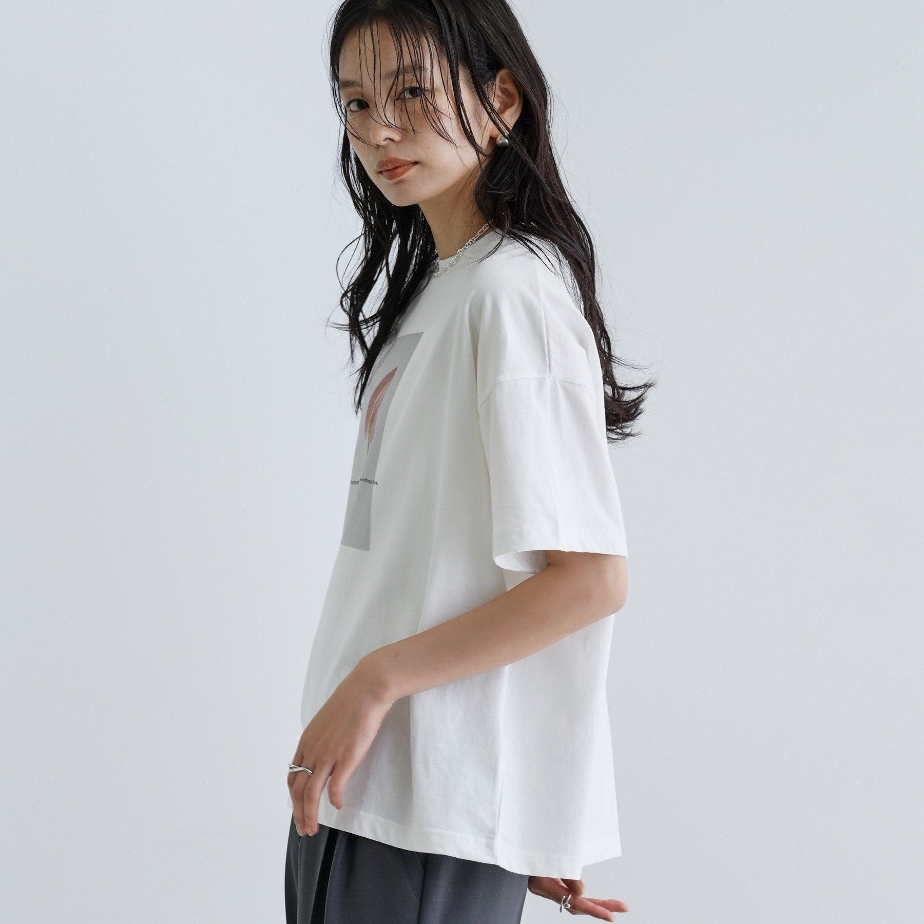 ギャレスト GALLEST 【一部店舗限定】フラワープリントT （ホワイト(301)） ホワイト(301)