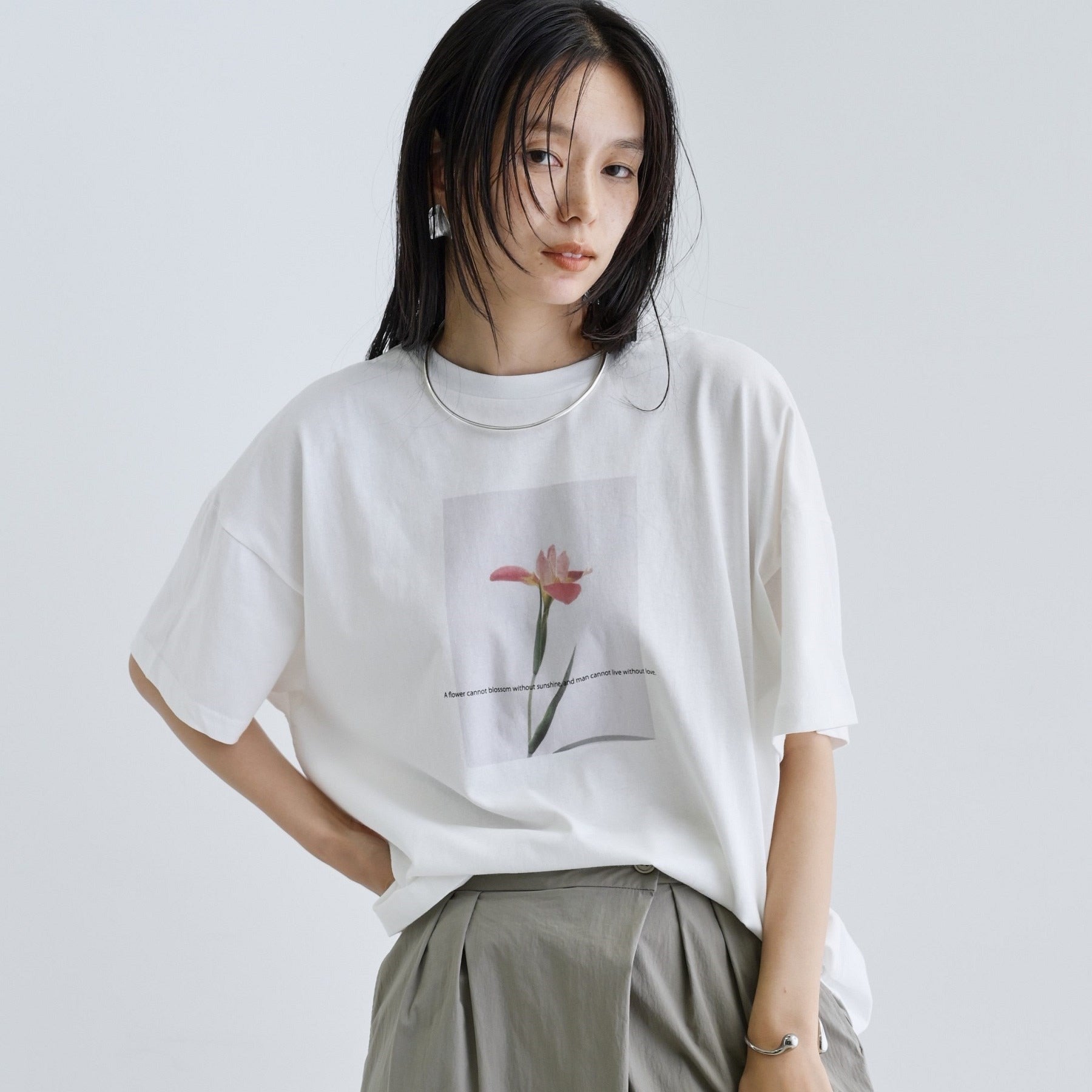 ギャレスト GALLEST 【一部店舗限定】フラワープリントT （ホワイト(301)） ホワイト(301)