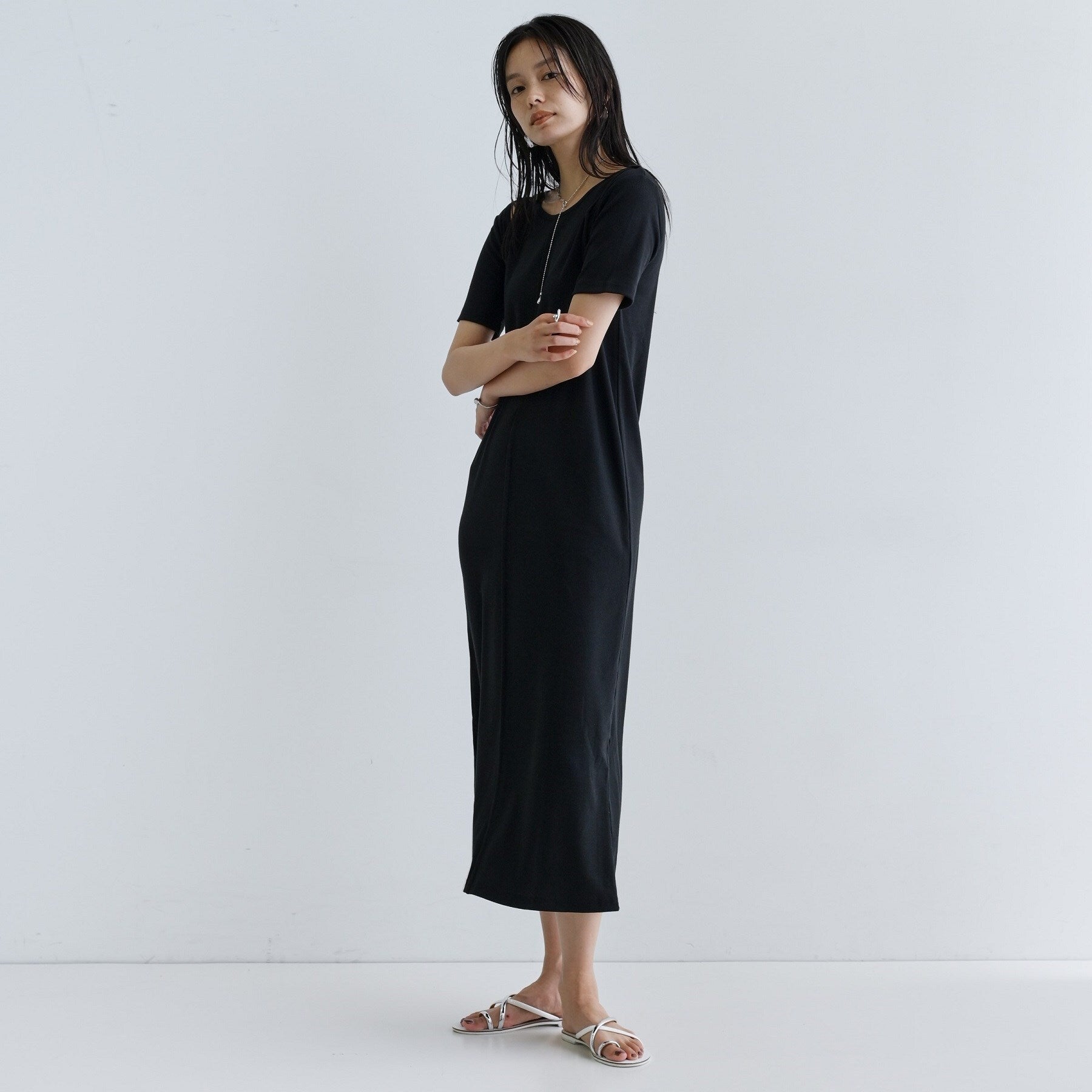 ギャレスト GALLEST 【一部店舗限定】リブカットソーワンピース （ブラック(019)） ブラック(019)