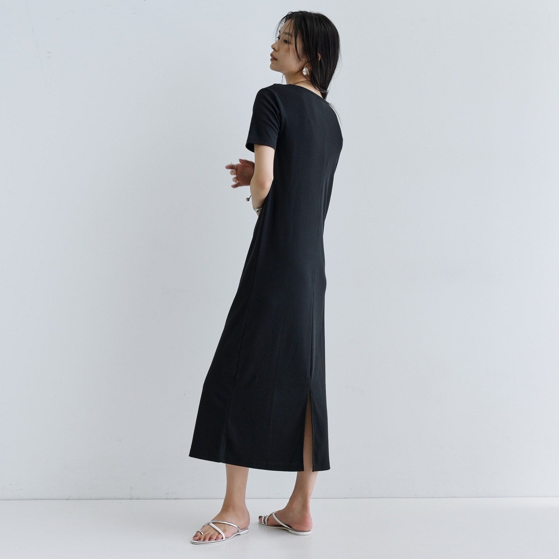 ギャレスト GALLEST 【一部店舗限定】リブカットソーワンピース （ブラック(019)） ブラック(019)