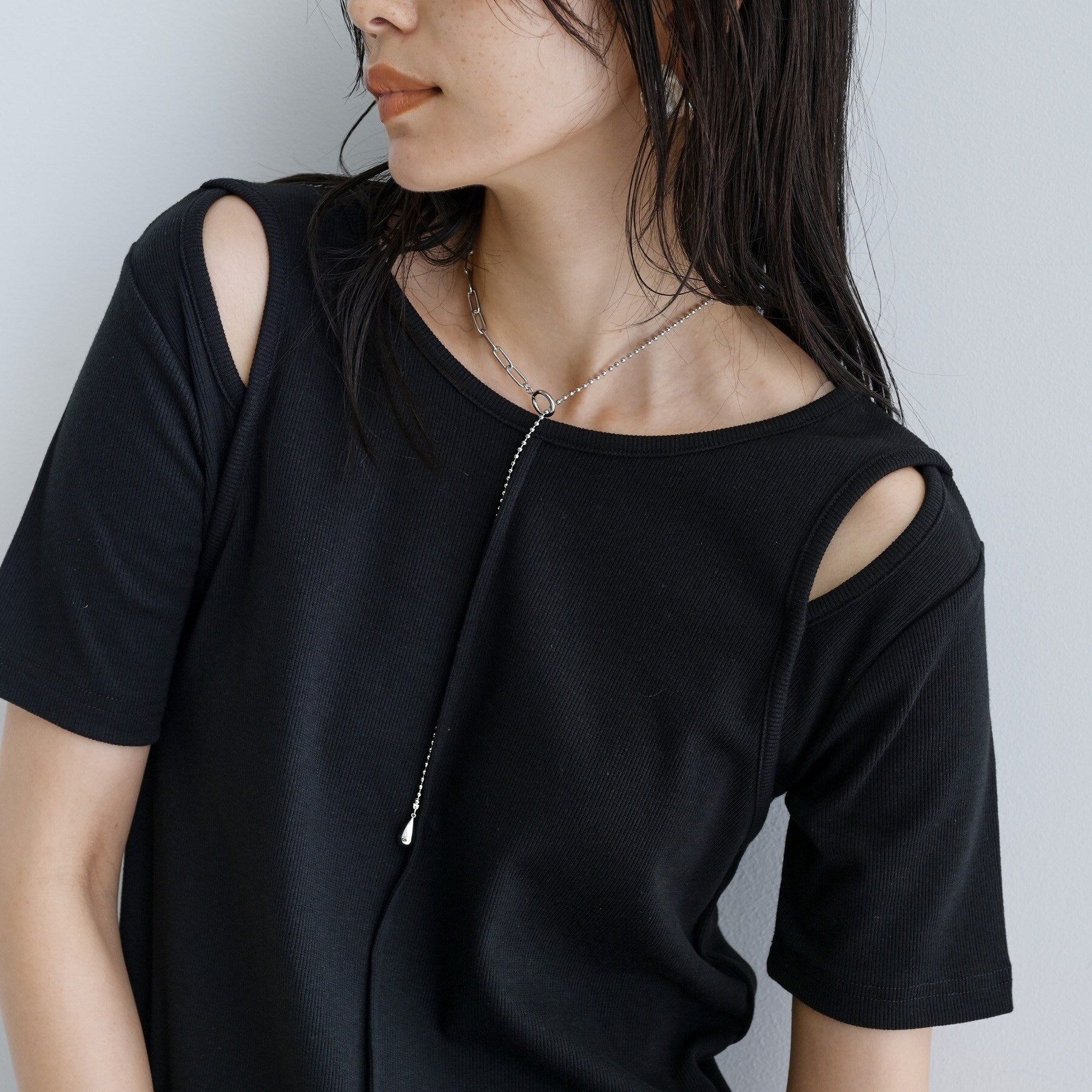 ギャレスト GALLEST 【一部店舗限定】リブカットソーワンピース （ブラック(019)） ブラック(019)
