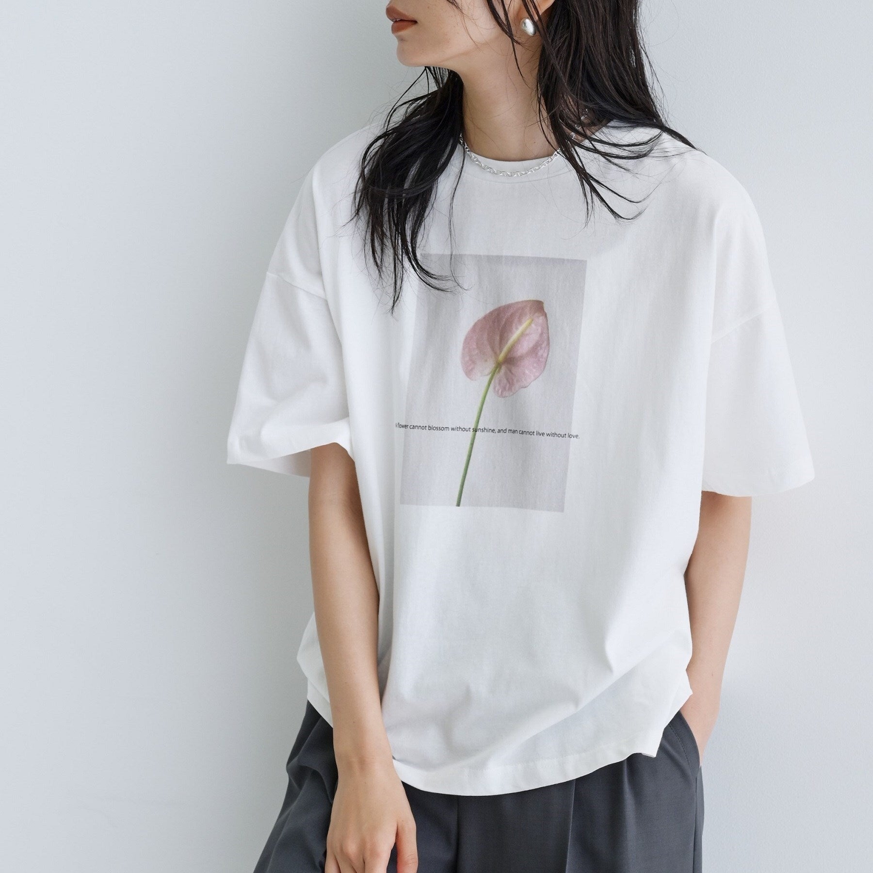 ギャレスト GALLEST 【一部店舗限定】フラワープリントT （ホワイト(101)） ホワイト(101)