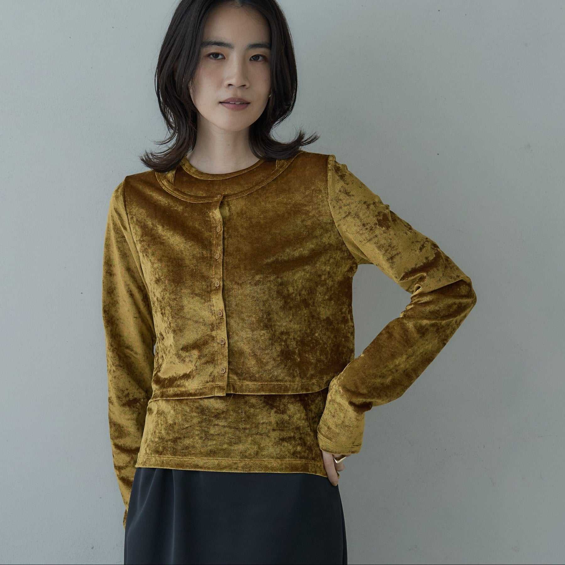 ギャレスト GALLEST チュールベロアアンサンブル （チャコールグレー(013)） チャコールグレー(013)