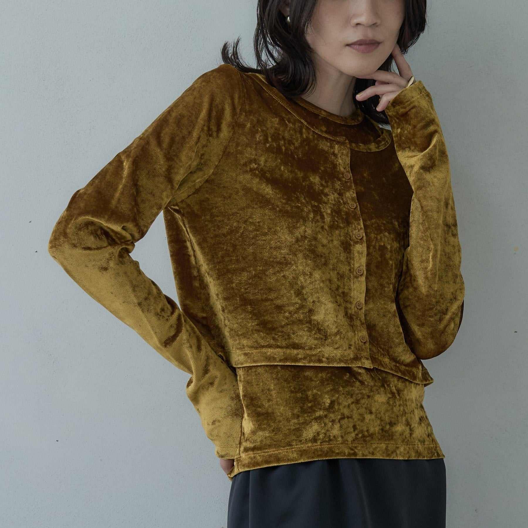 ギャレスト GALLEST チュールベロアアンサンブル （チャコールグレー(013)） チャコールグレー(013)