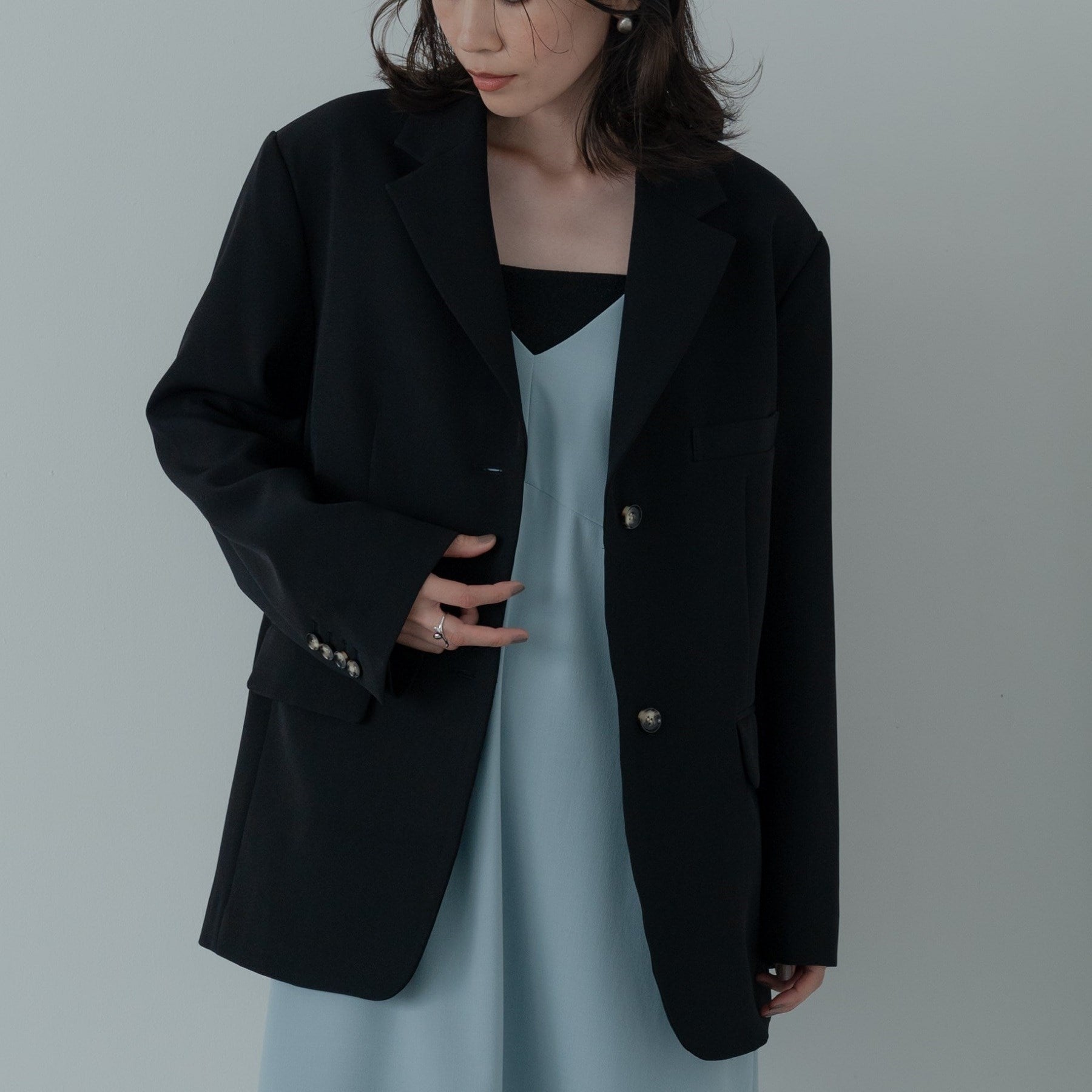 ギャレスト GALLEST ダブルクロスオーバージャケット （ブラック(019)） ブラック(019)