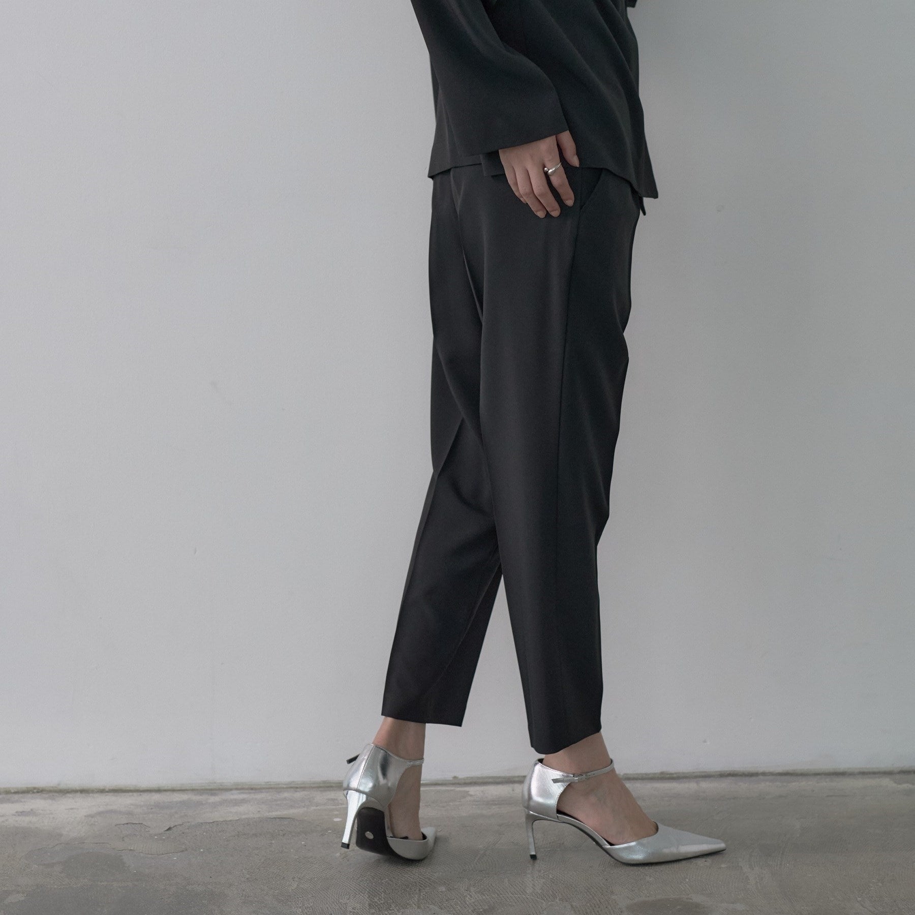 ギャレスト GALLEST 【セットアップ対応】イージーテーパードパンツ【カセット服／オケージョン／通勤】 （ブラック(019)） ブラック(019)