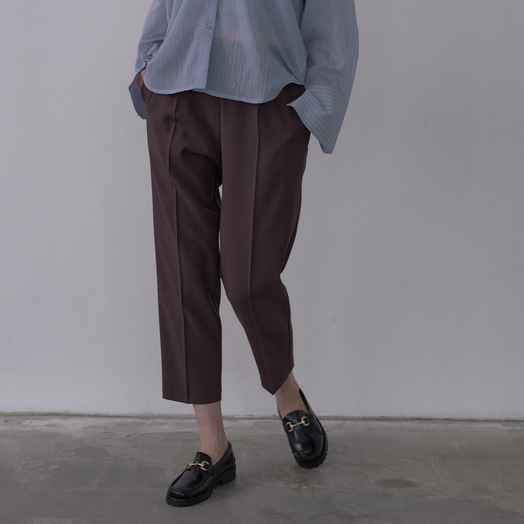 ギャレスト GALLEST 【セットアップ対応】イージーテーパードパンツ【カセット服／オケージョン／通勤】 （ブラウン(044)） ブラウン(044)