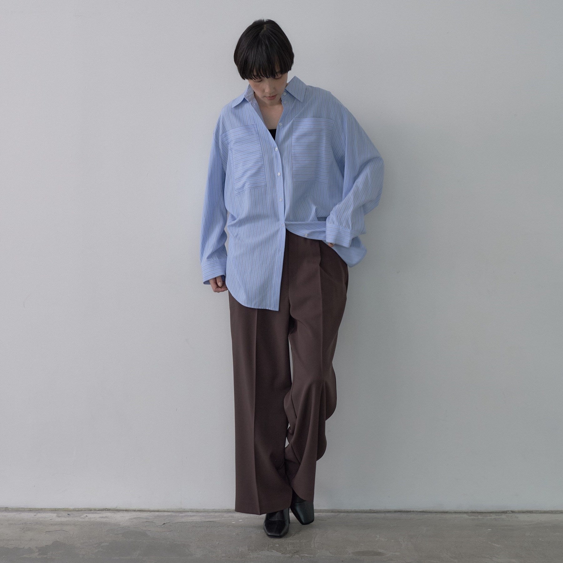 ギャレスト GALLEST 【セットアップ対応】イージーストレートワイドパンツ【カセット服／オケージョン／通勤】 （ブラック(019)） ブラック(019)