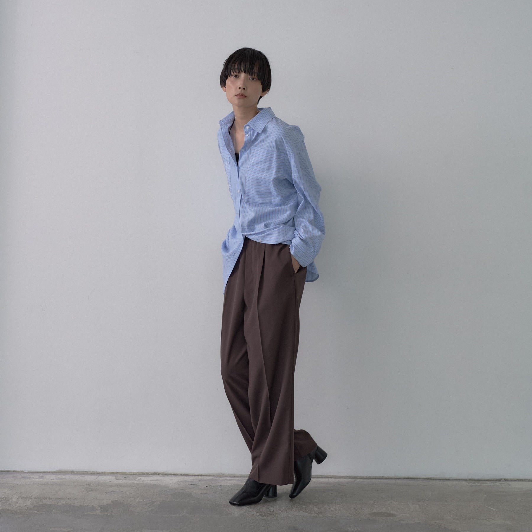 ギャレスト GALLEST 【セットアップ対応】イージーストレートワイドパンツ【カセット服／オケージョン／通勤】 （ブラック(019)） ブラック(019)