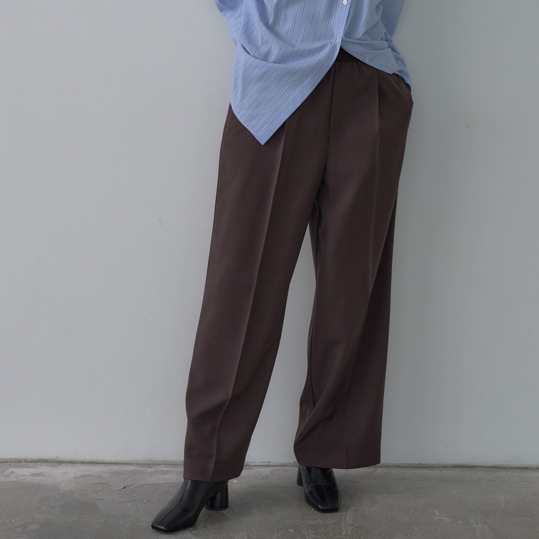 ギャレスト GALLEST 【セットアップ対応】イージーストレートワイドパンツ【カセット服／オケージョン／通勤】 （ブラック(019)） ブラック(019)