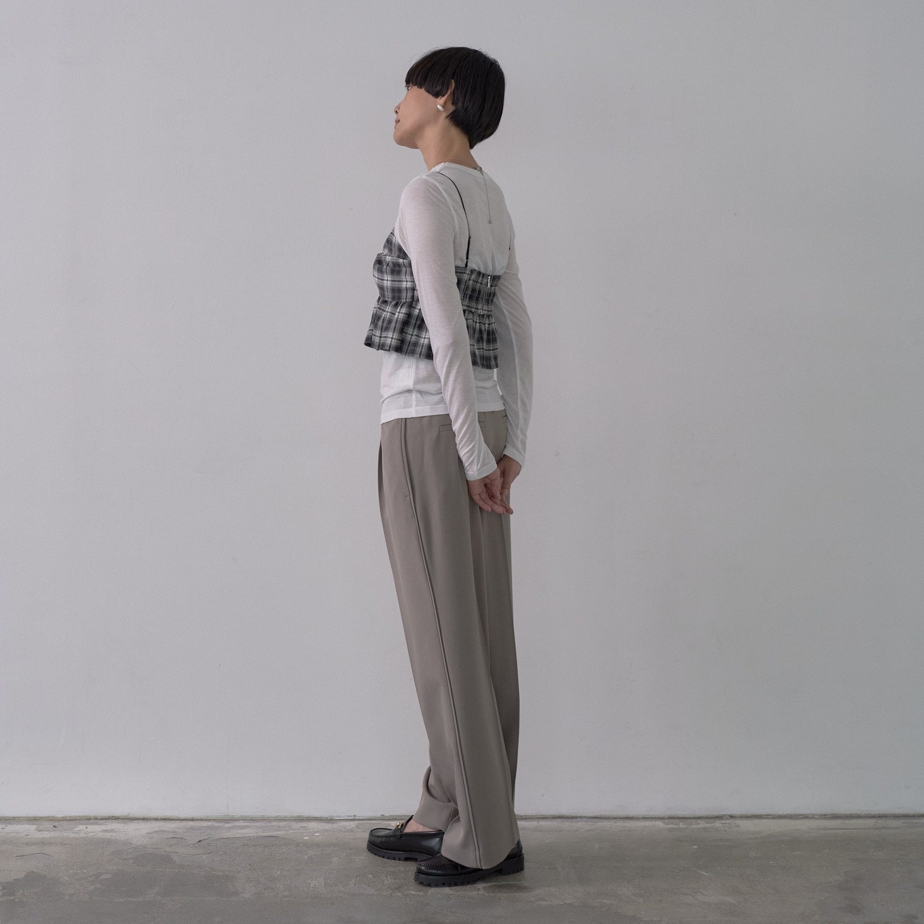 ギャレスト GALLEST 【セットアップ対応】イージーストレートワイドパンツ【カセット服／オケージョン／通勤】 （ブラック(019)） ブラック(019)