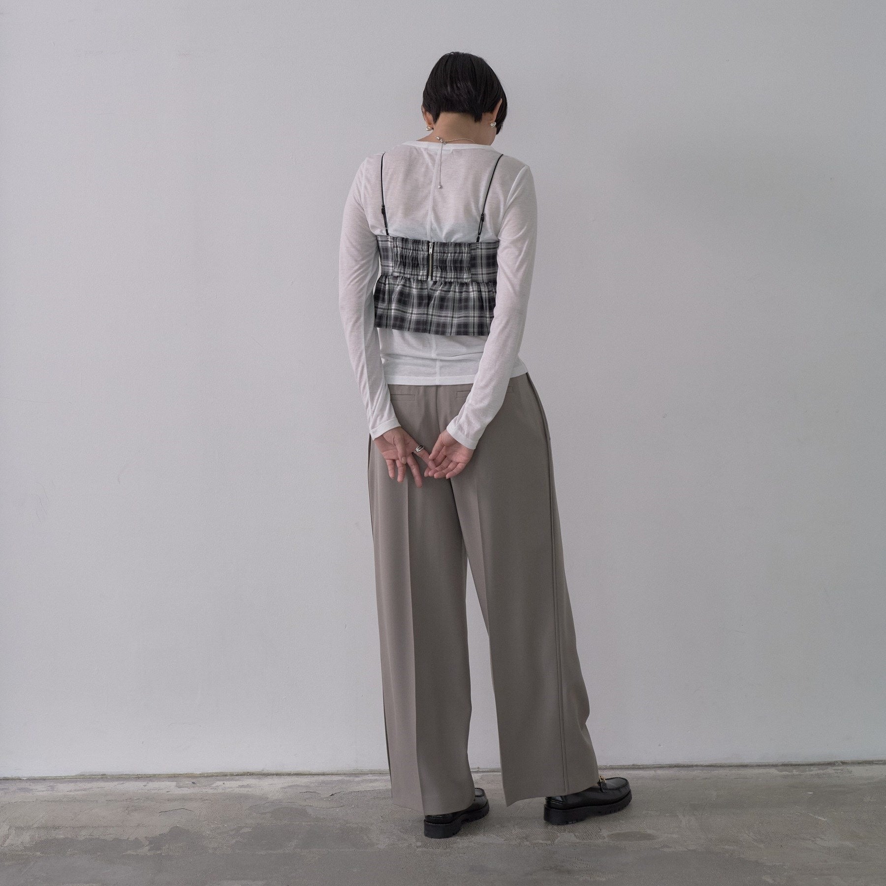 ギャレスト GALLEST 【セットアップ対応】イージーストレートワイドパンツ【カセット服／オケージョン／通勤】 （ブラック(019)） ブラック(019)