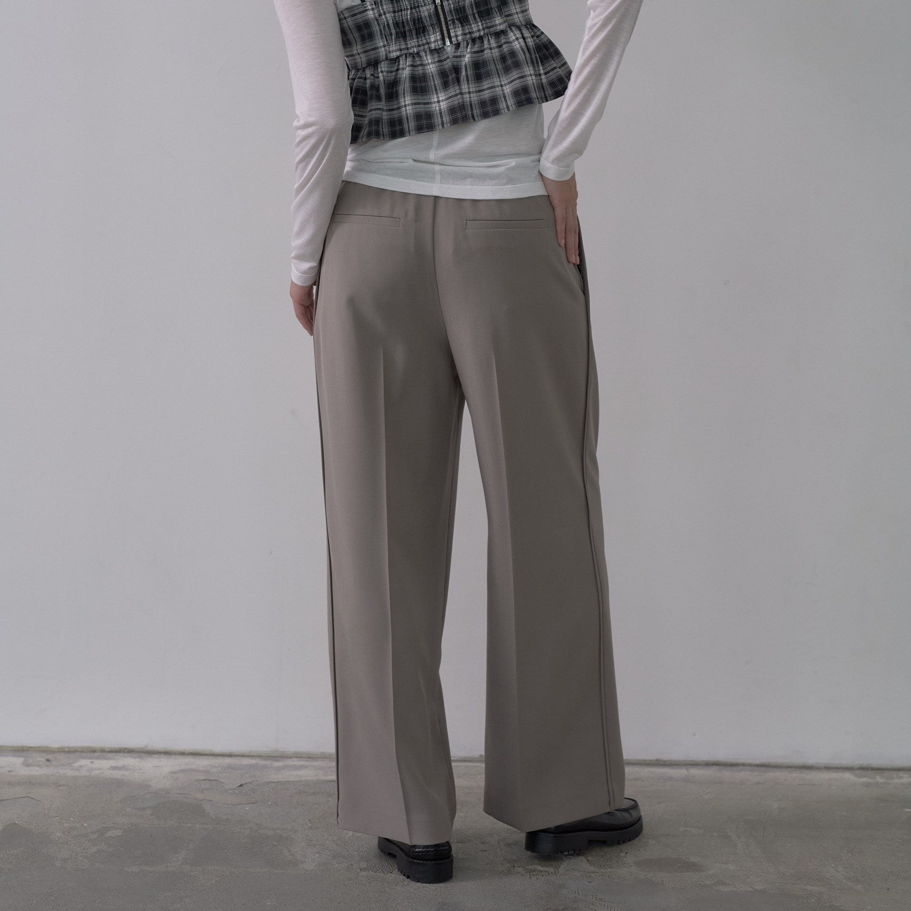 ギャレスト GALLEST 【セットアップ対応】イージーストレートワイドパンツ【カセット服／オケージョン／通勤】 （ブラック(019)） ブラック(019)