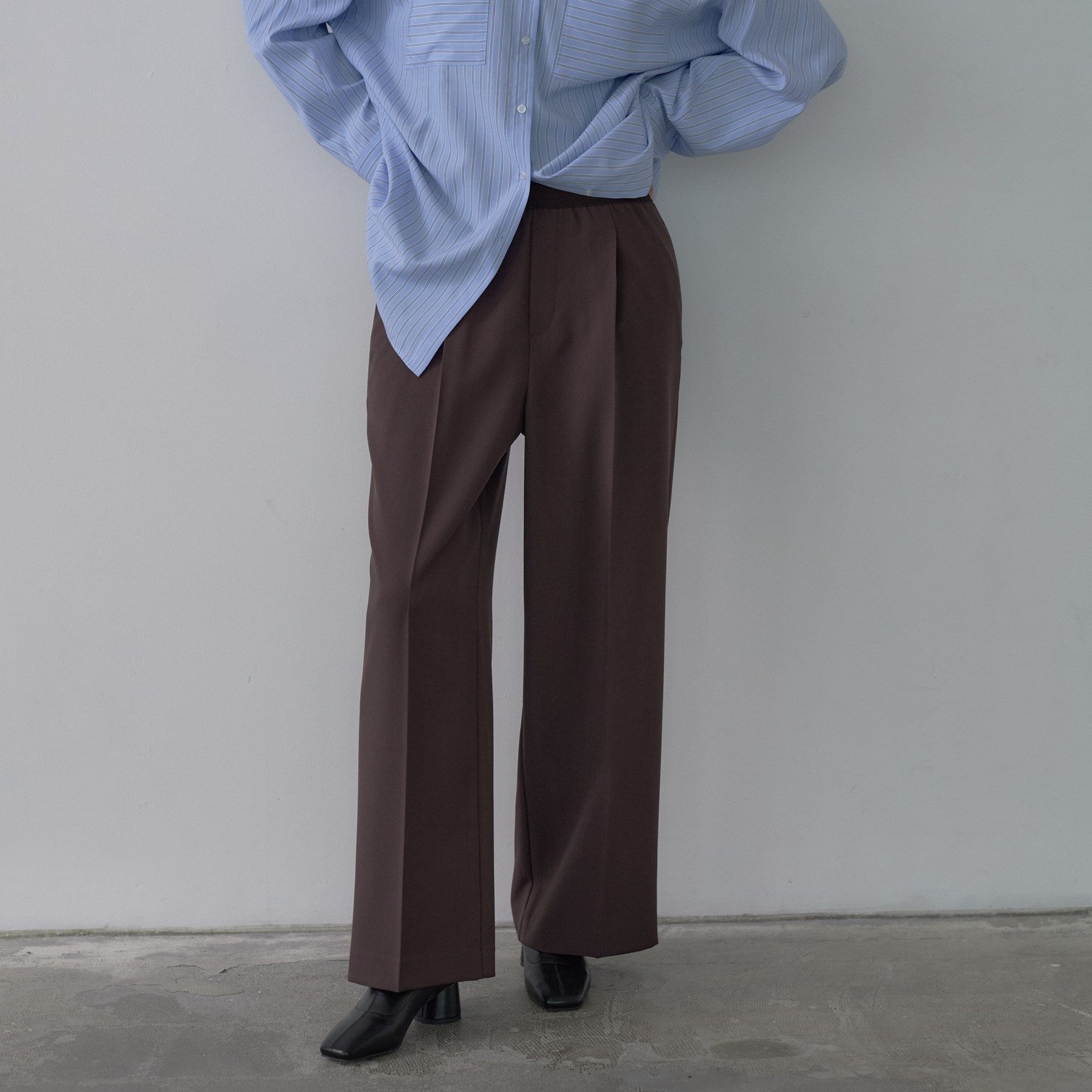 ギャレスト GALLEST 【セットアップ対応】イージーストレートワイドパンツ【カセット服／オケージョン／通勤】 （ブラック(019)） ブラック(019)