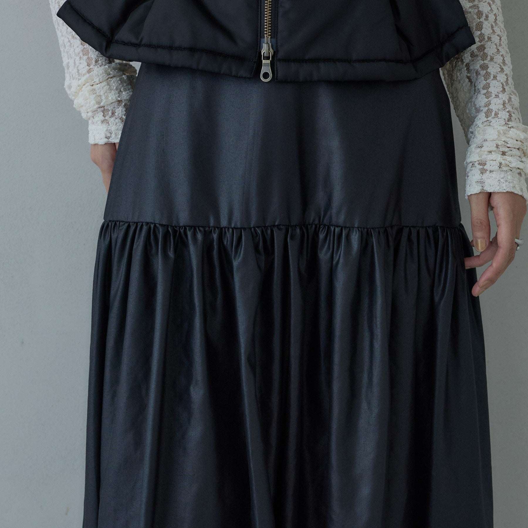 ギャレスト GALLEST レザーライクマキシスカート （ボルドー(064)） ボルドー(064)