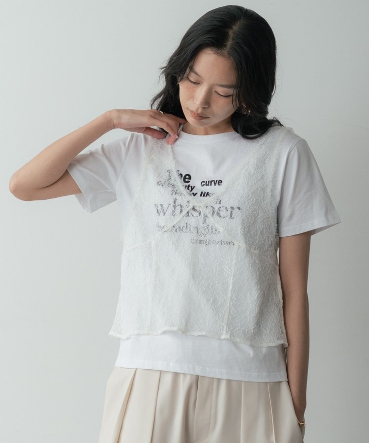 ギャレスト GALLEST メッセージプリントクルーネックTシャツ （サックスブルー(090)） サックスブルー(090)