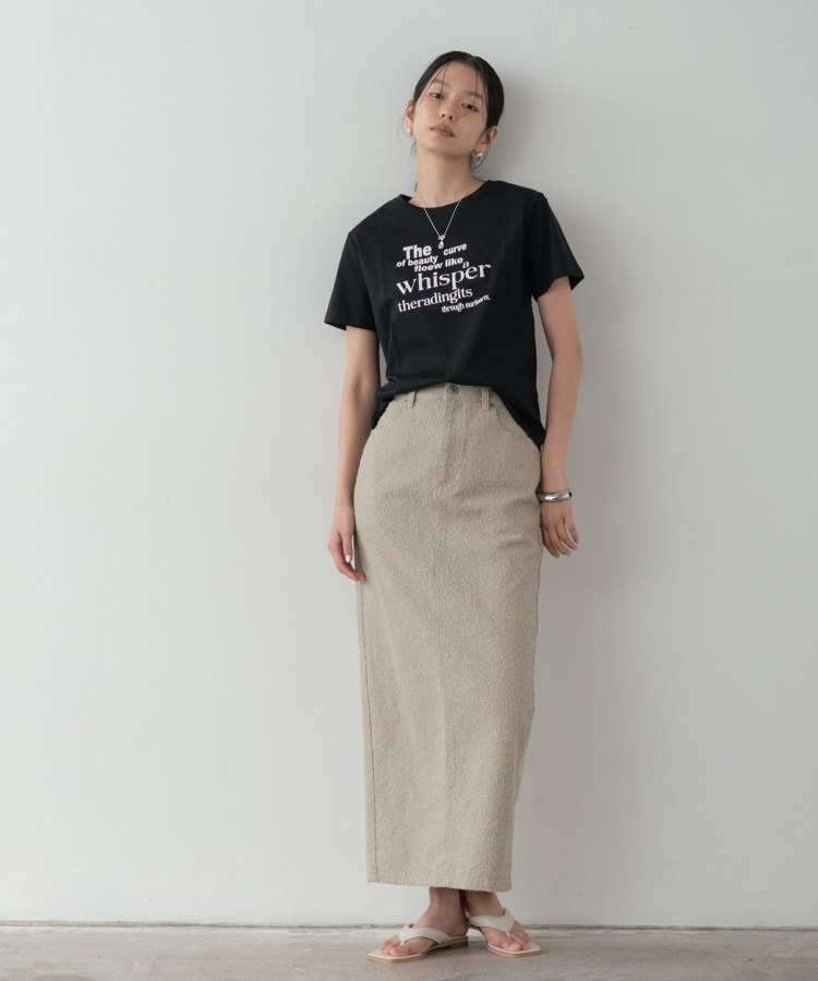ギャレスト GALLEST メッセージプリントクルーネックTシャツ （サックスブルー(090)） サックスブルー(090)