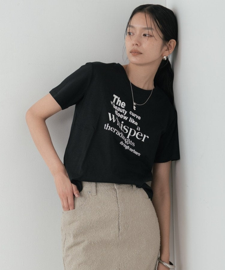 ギャレスト GALLEST メッセージプリントクルーネックTシャツ （サックスブルー(090)） サックスブルー(090)