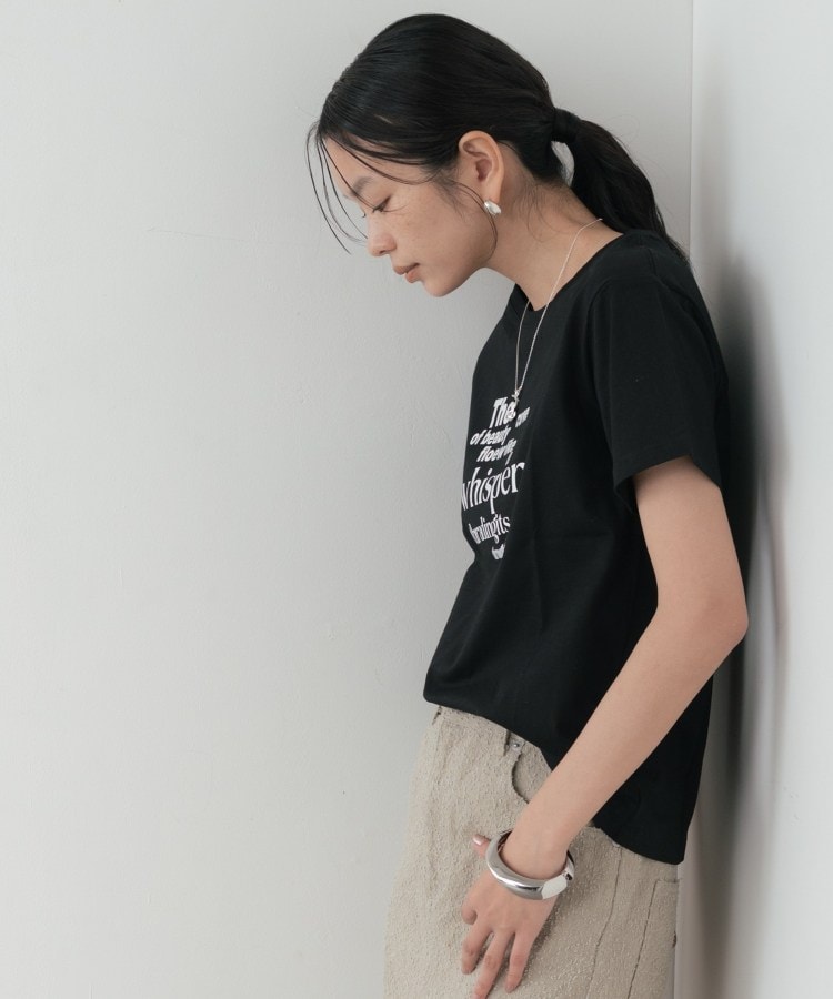 ギャレスト GALLEST メッセージプリントクルーネックTシャツ （サックスブルー(090)） サックスブルー(090)