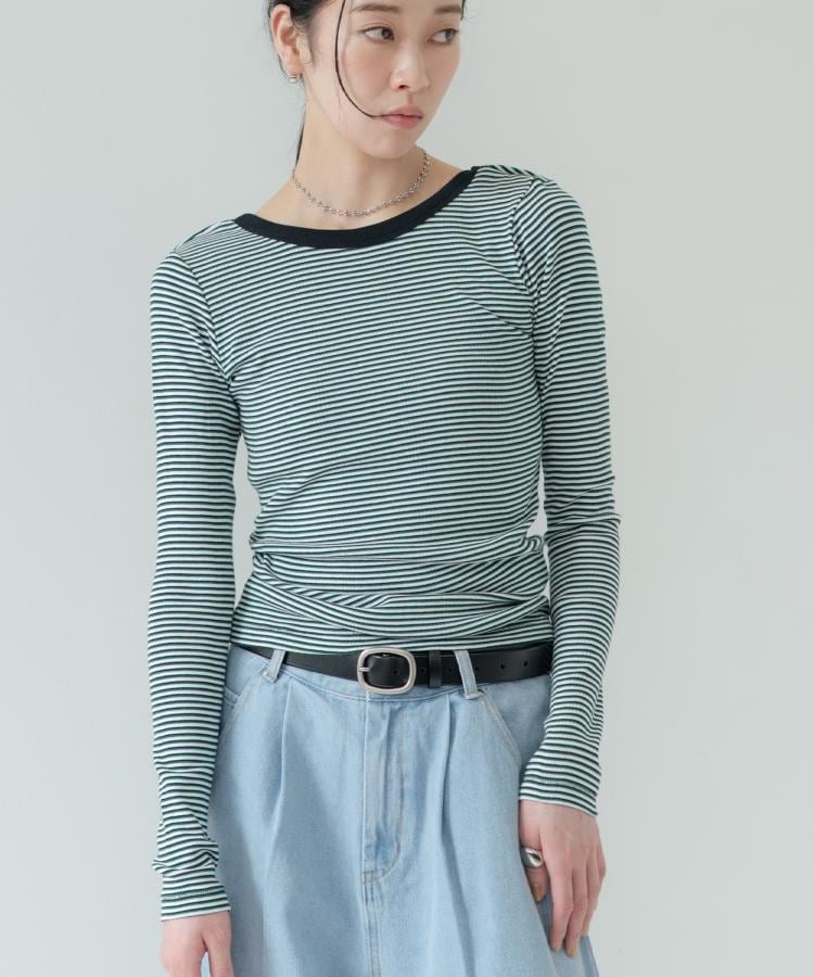 ギャレスト GALLEST 【beautiful people】Miller doubleーfront long Tーshirt （ブラウン(344)） ブラウン(344)