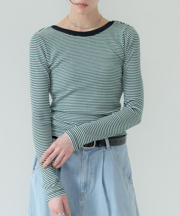 ギャレスト GALLEST 【beautiful people】Miller doubleーfront long Tーshirt （ブラウン(344)） ブラウン(344)