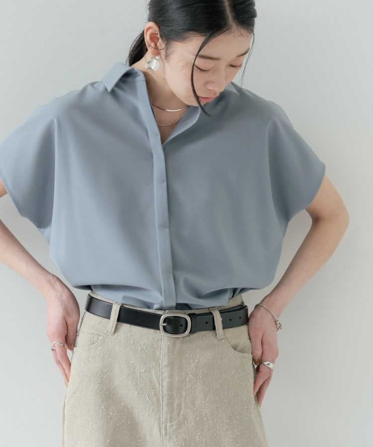 ギャレスト GALLEST Comfy SET UP｜フレアスリーブブラウス【セットアップ対応／通勤／カセット服】 （ブルー(091)） ブルー(091)