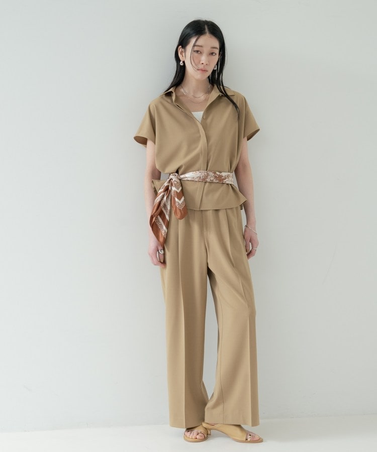 ギャレスト GALLEST Comfy SET UP｜フレアスリーブブラウス【セットアップ対応／通勤／カセット服】 （ブルー(091)） ブルー(091)