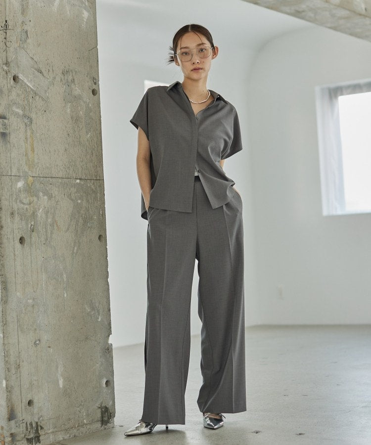 ギャレスト GALLEST Comfy SET UP｜フレアスリーブブラウス【セットアップ対応／通勤／カセット服】 （ブルー(091)） ブルー(091)