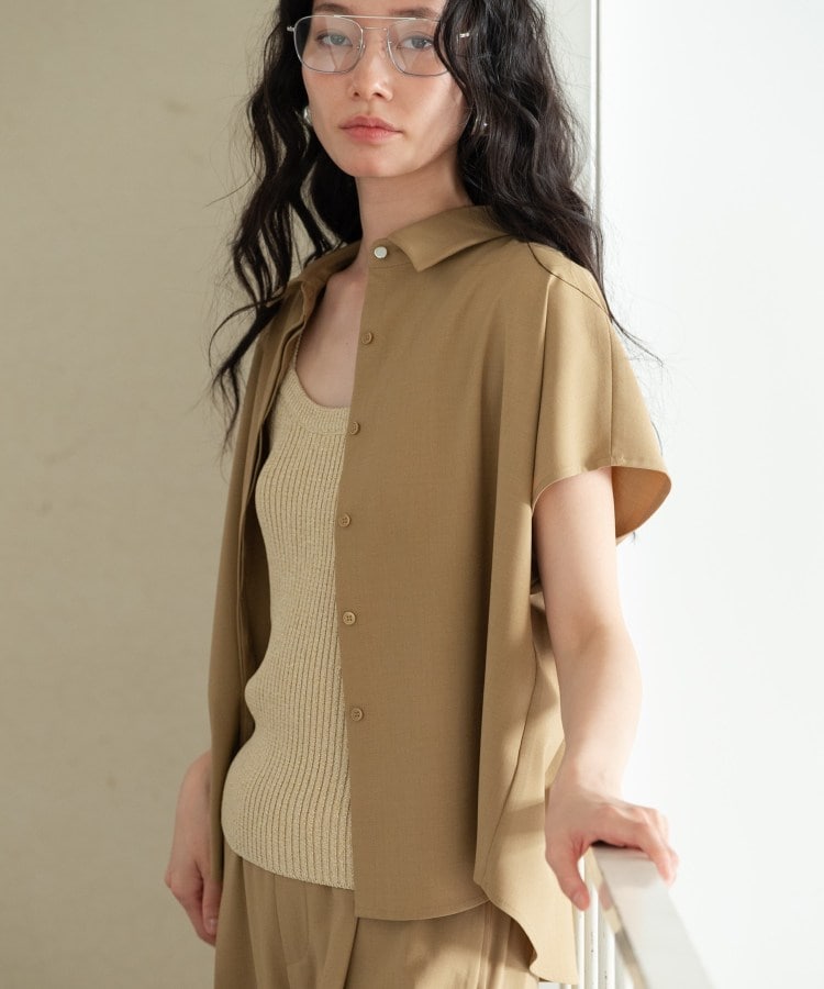 ギャレスト GALLEST Comfy SET UP｜フレアスリーブブラウス【セットアップ対応／通勤／カセット服】 （キャメルブラウン(041)） キャメルブラウン(041)